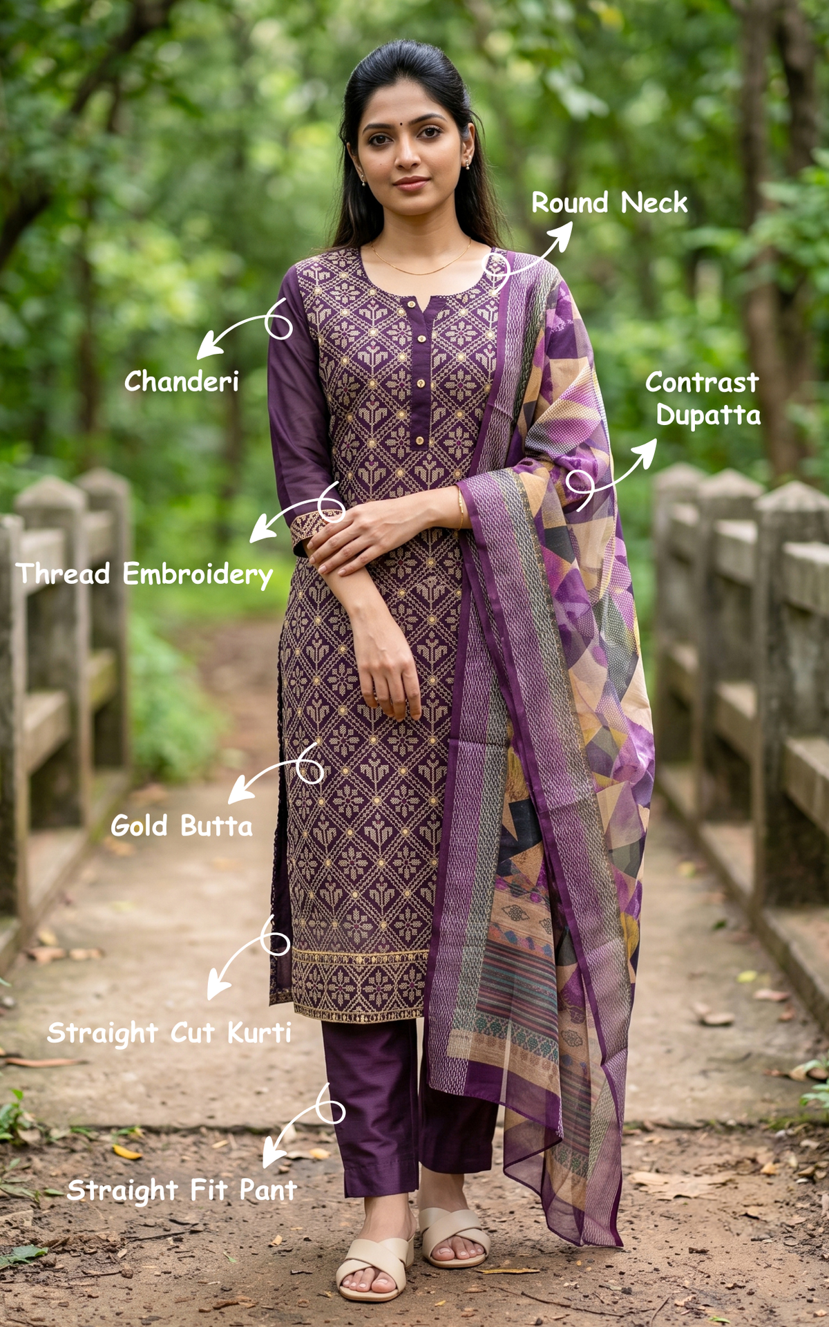 Rajakumari A (Kurti+Pant+Dupatta)
