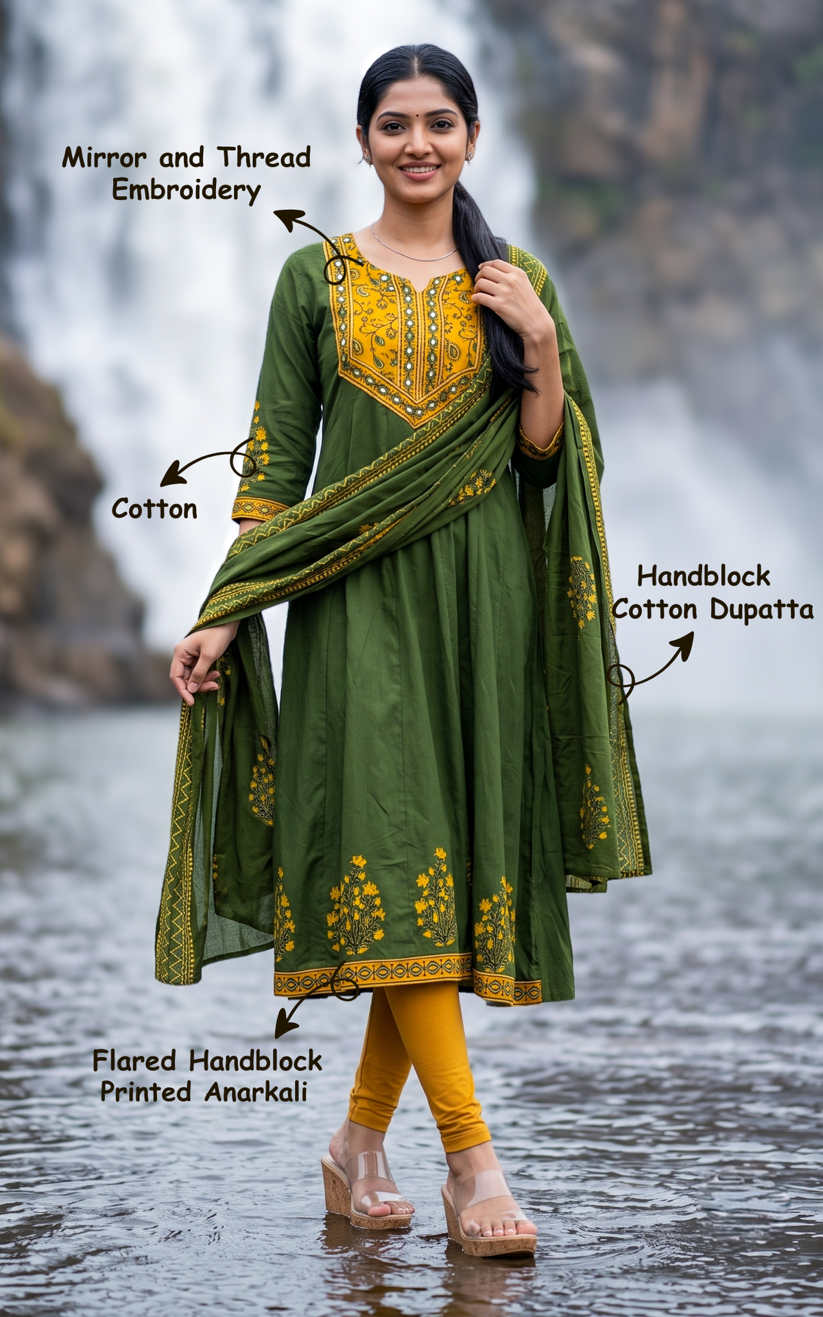 Mastani Green (kurti+Dupatta)