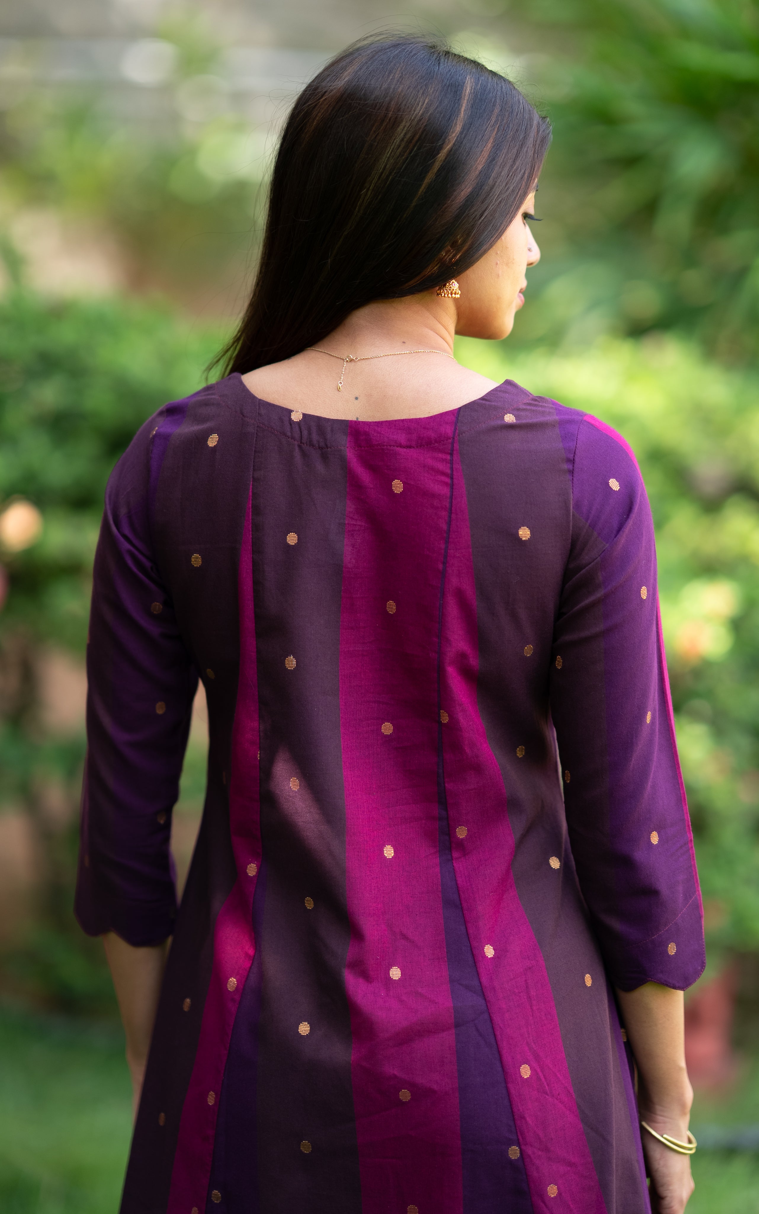 Multicolor South Cotton Elegant Aline Kurti for Women