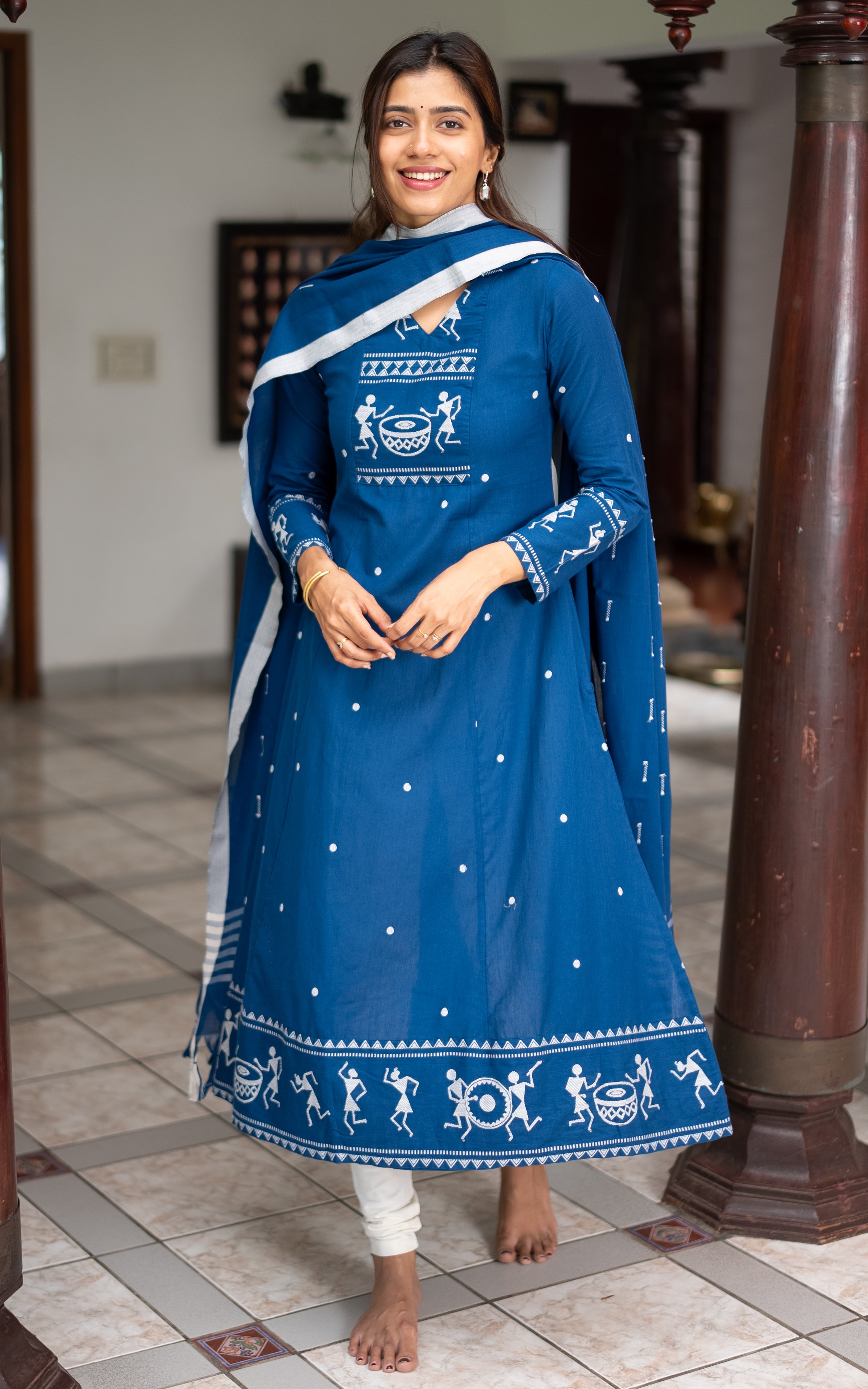 Marudham Blue (Kurti+Dupatta)