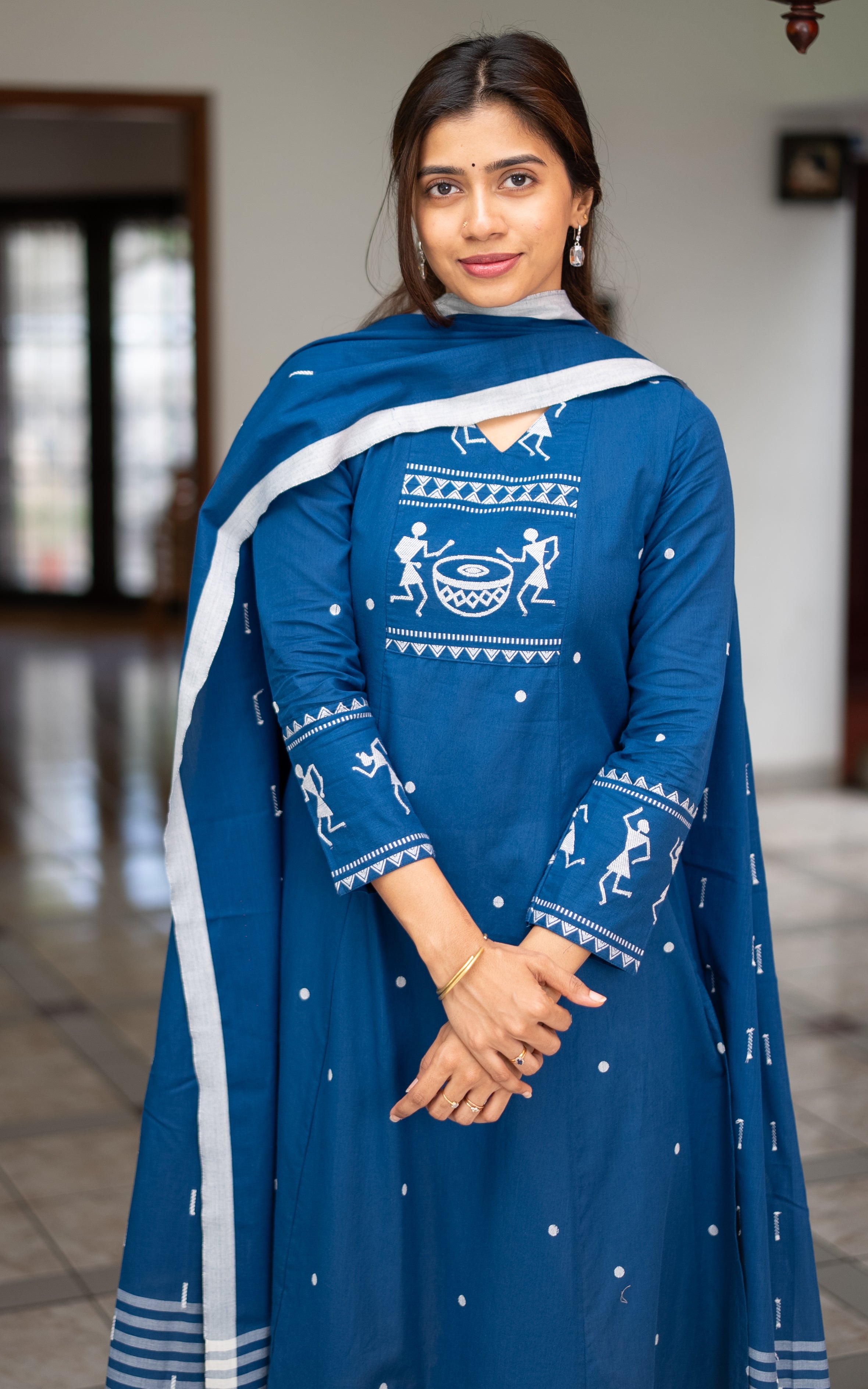 Marudham Blue (Kurti+Dupatta)