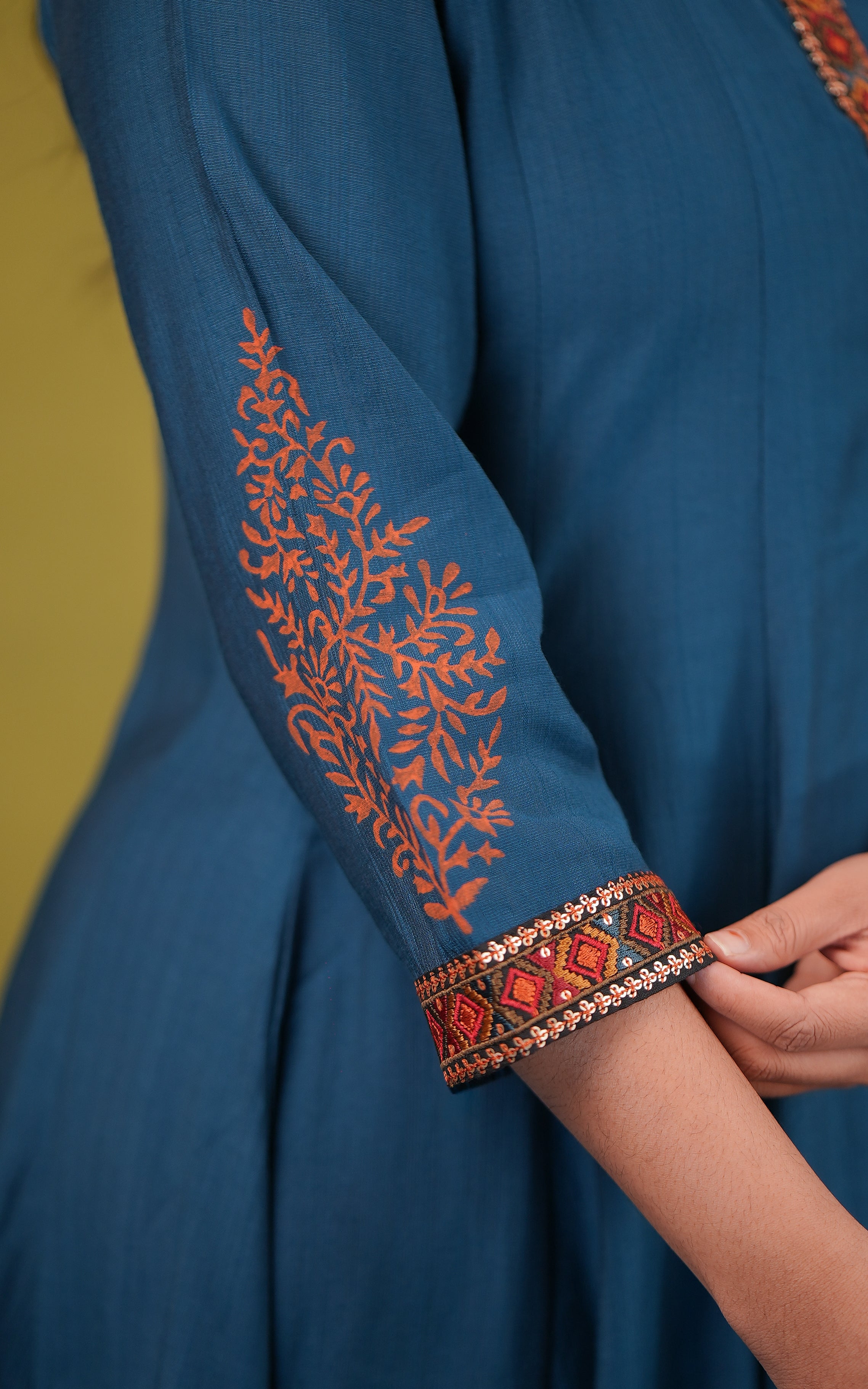 Daily wear cotton full flared kurti for women