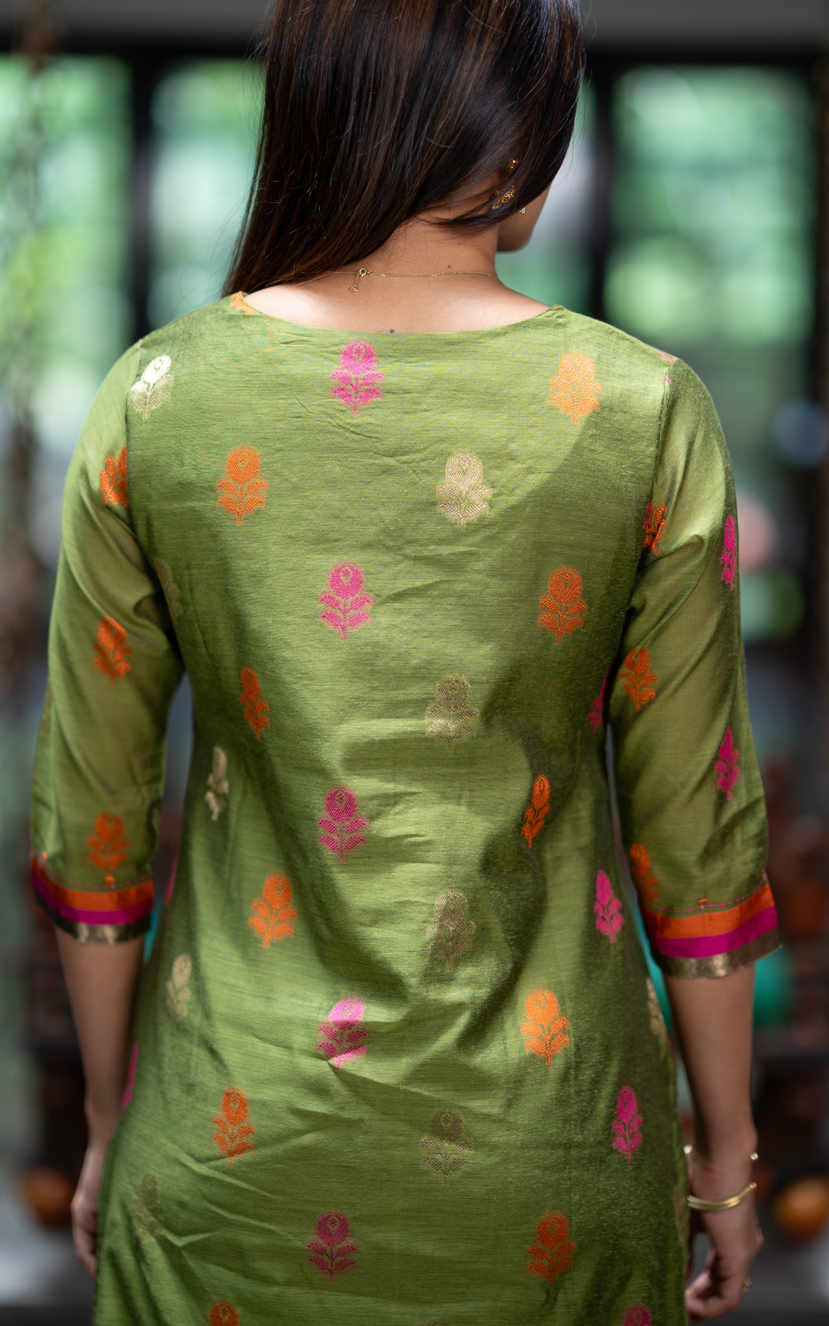 Nalavenba Mehandi Green (Kurti+Dupatta)