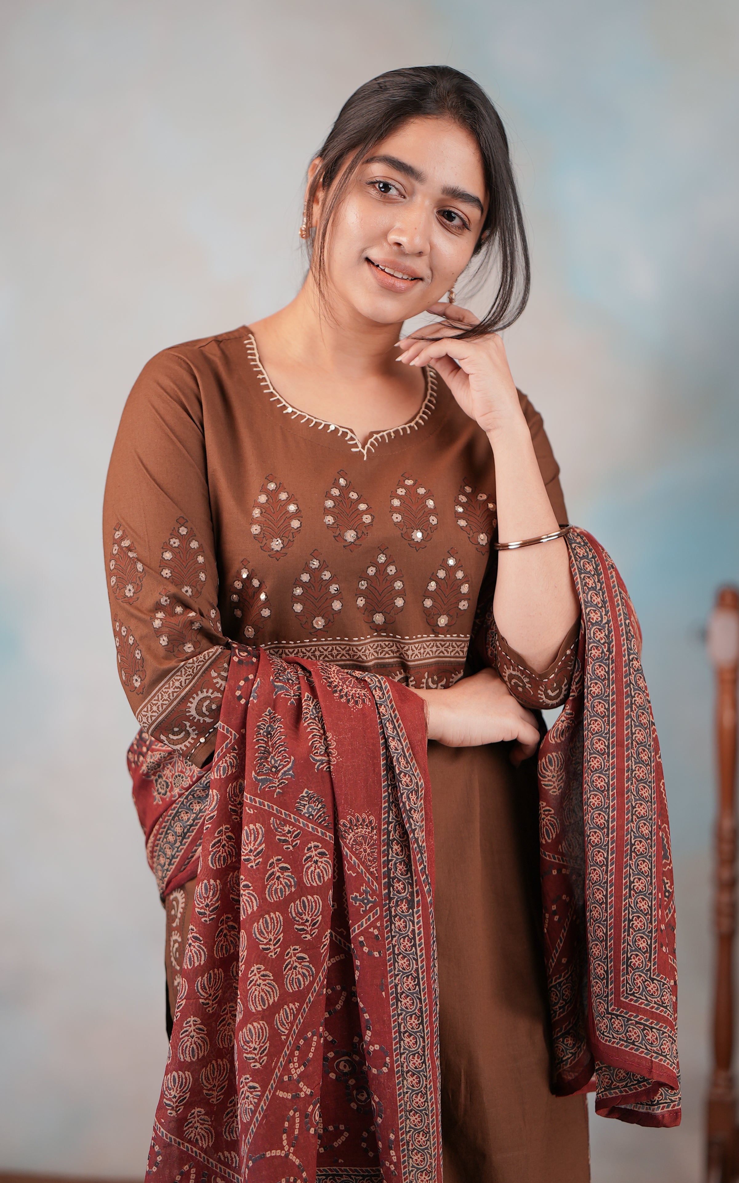 Straight cut kurti sets