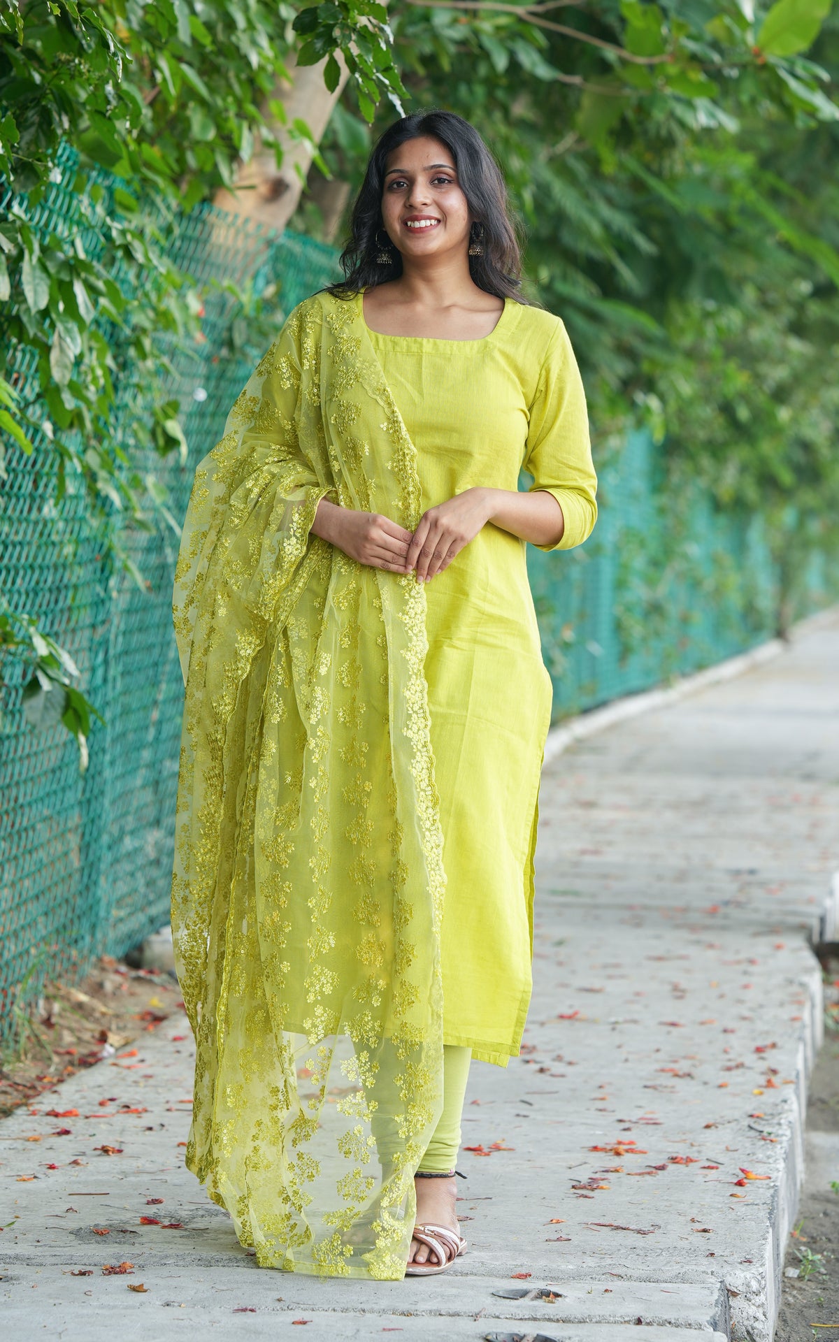 Patchai Nirame (Kurti+Dupatta)