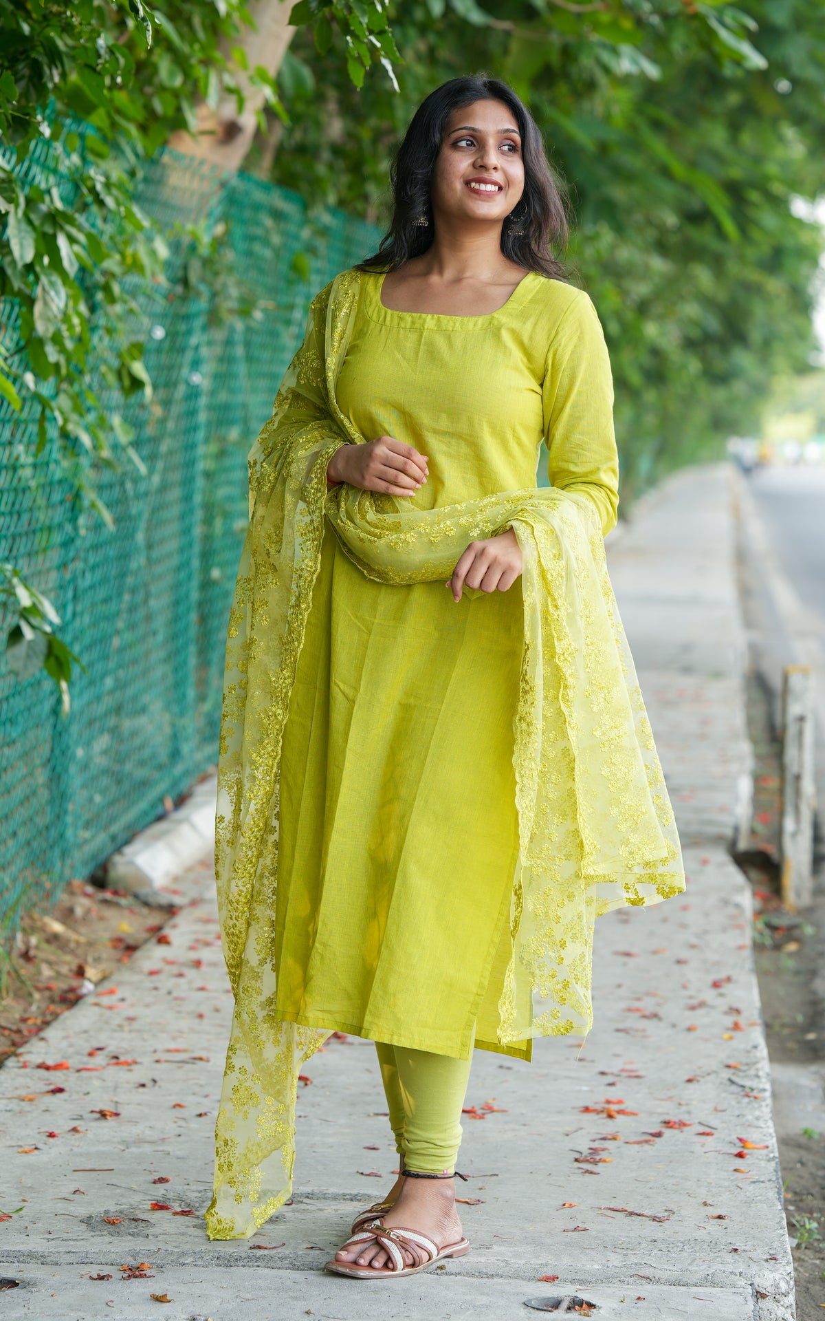 Patchai Nirame (Kurti+Dupatta)
