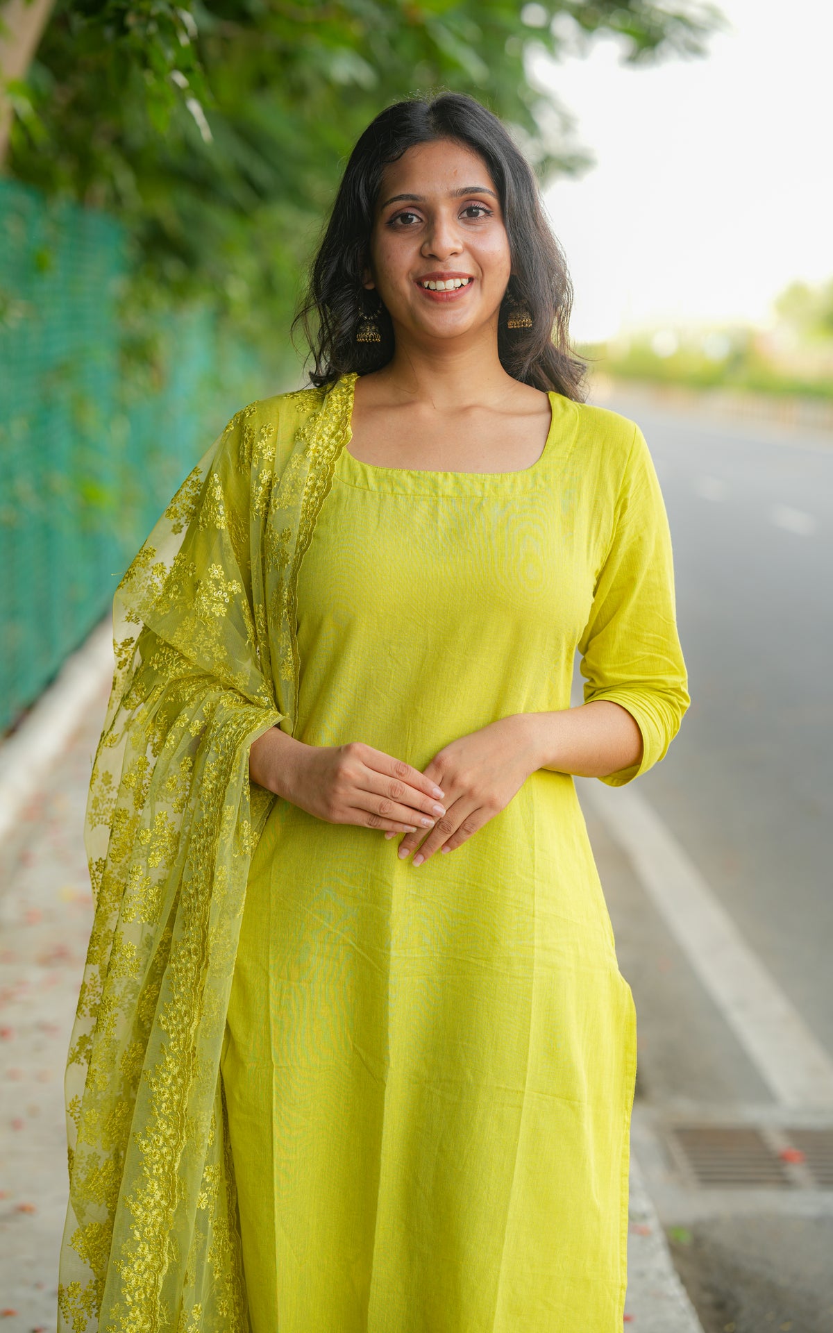 Patchai Nirame (Kurti+Dupatta)
