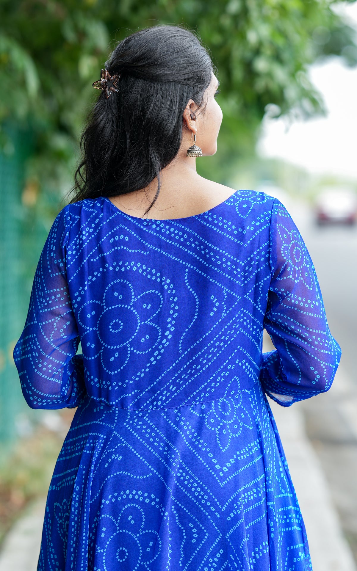 Pon Tharigai Royal Blue (Kurti+Dupatta)
