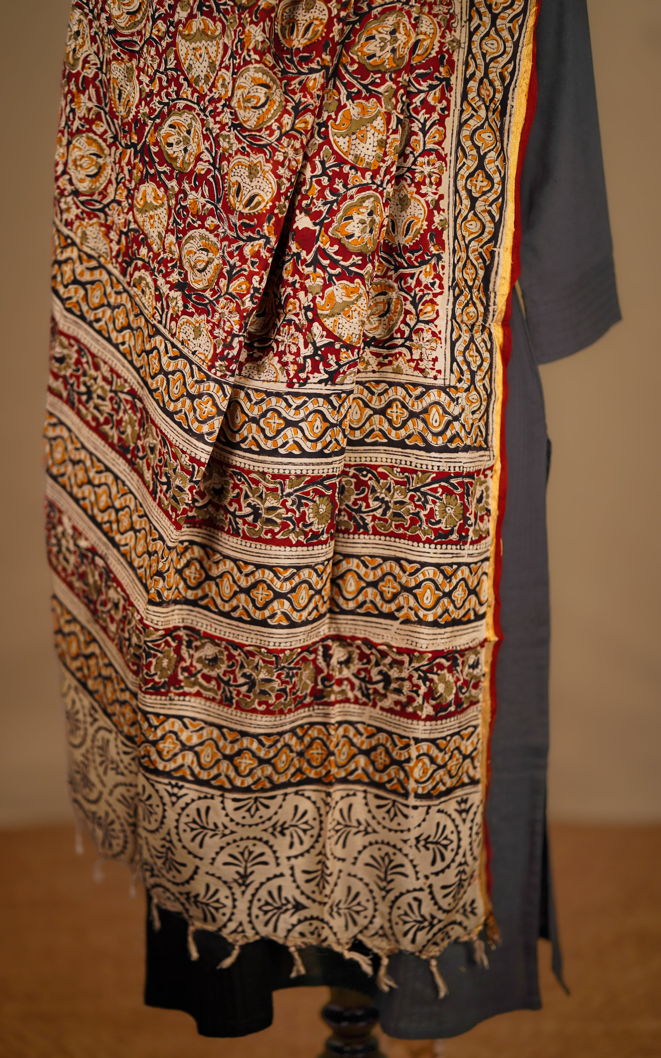women's art silk kalamakri dupatta