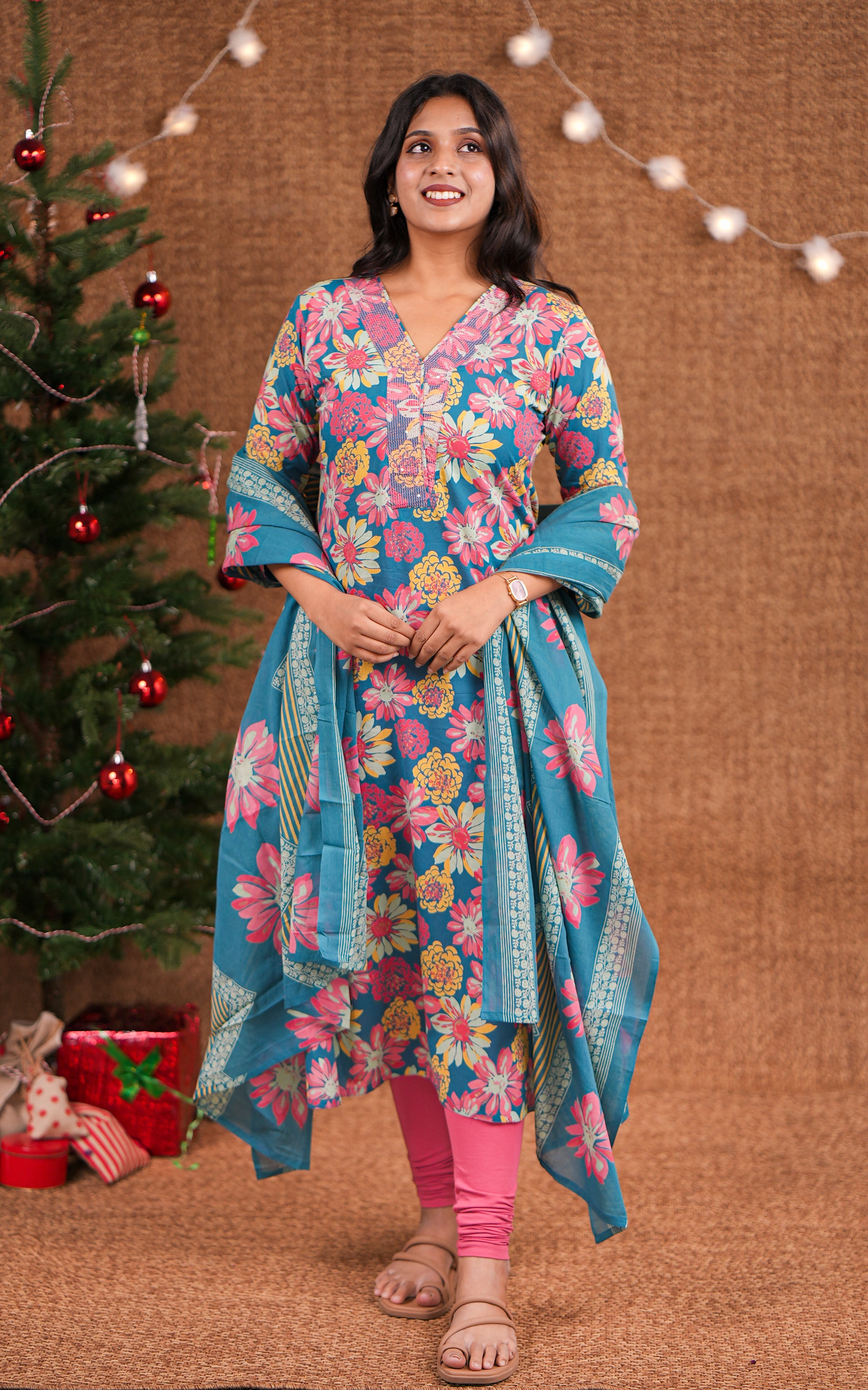 Floral Aline kurti