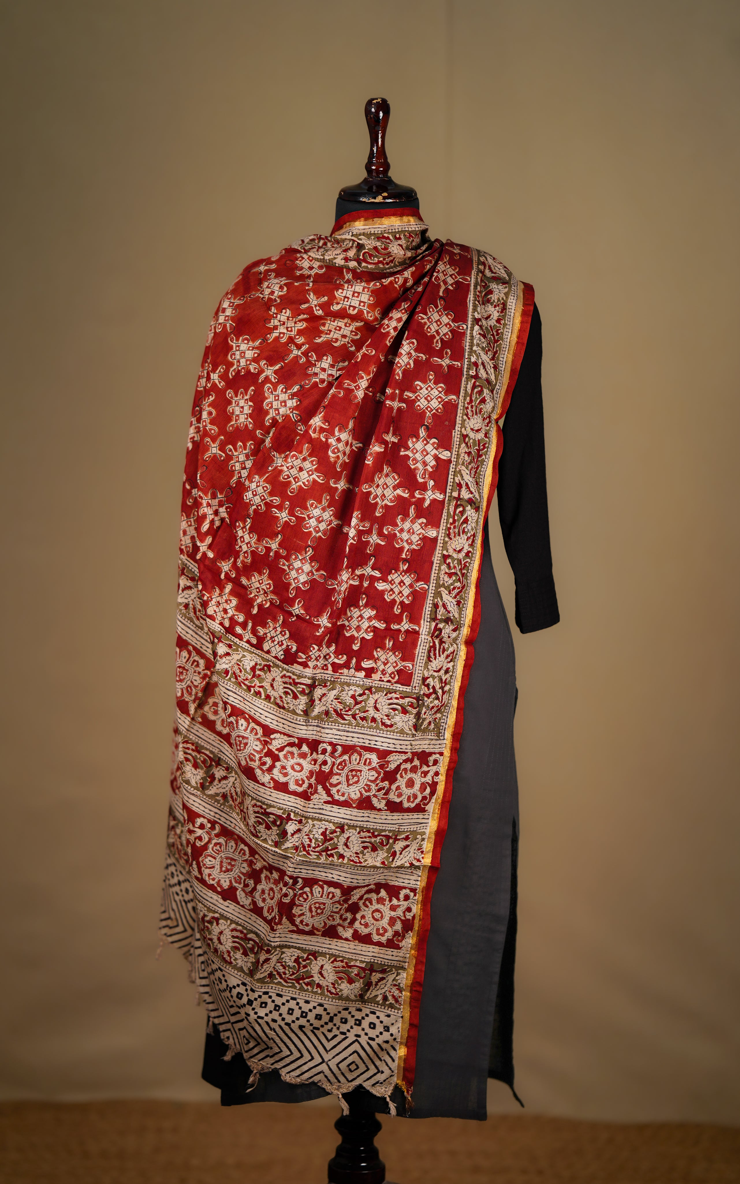 ethnic printed art silk dupatta 