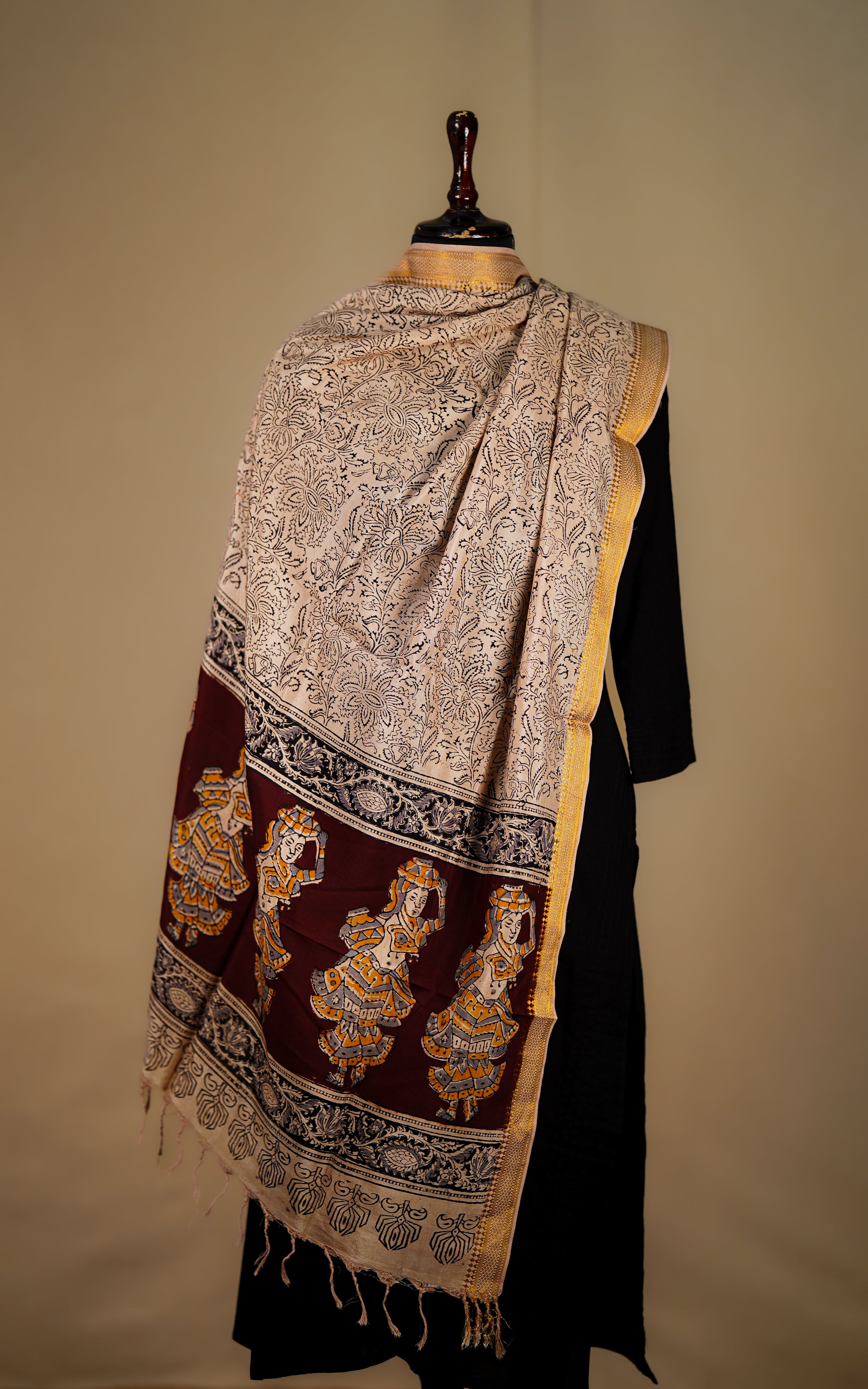 ethnic printed art silk dupatta