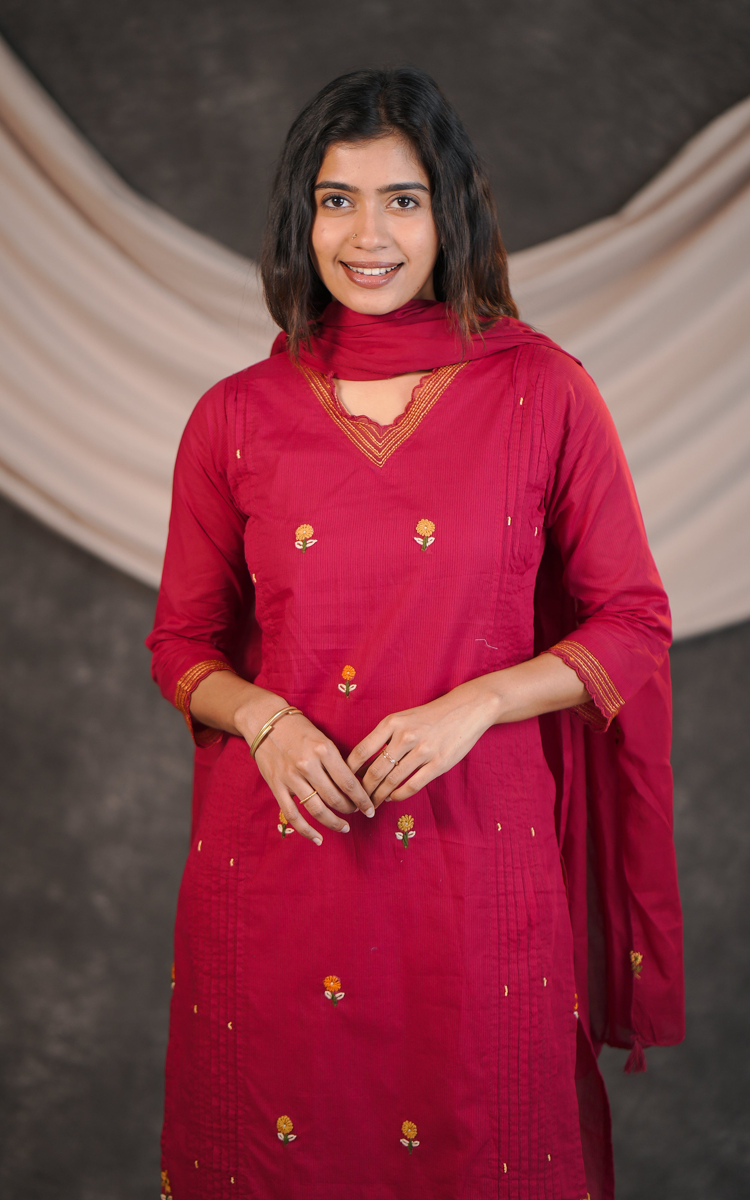Soft cotton kurti with dupatta for women