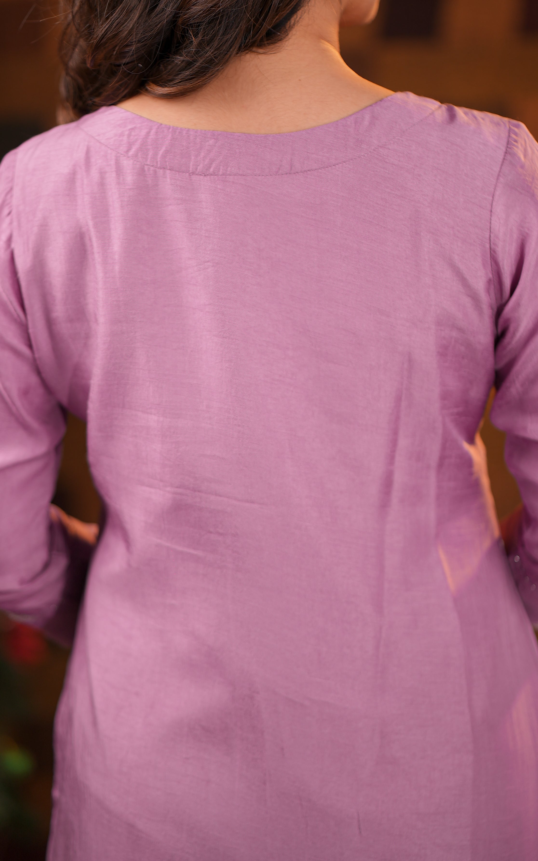 Onion Pink Straight cut kurti for women