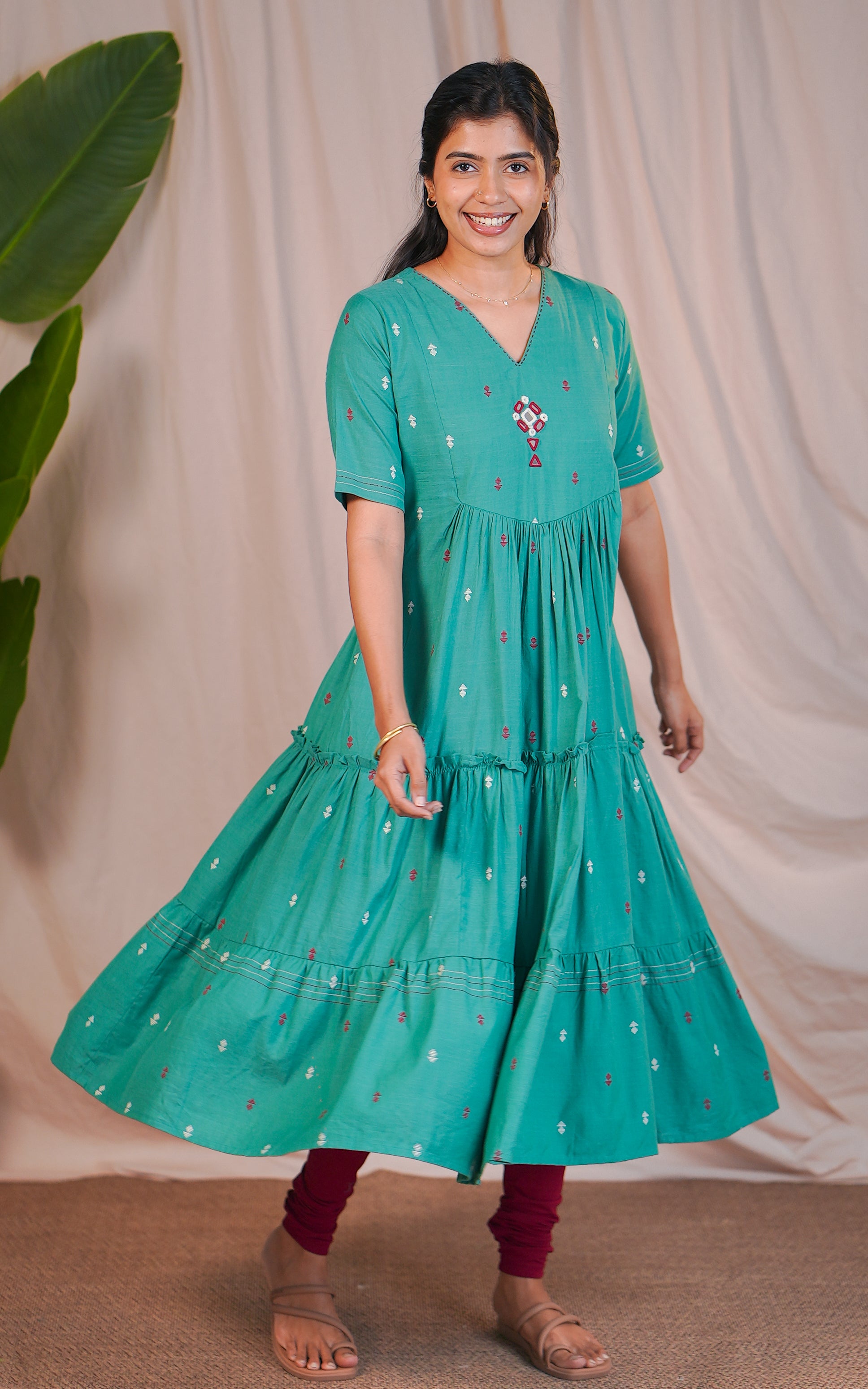 Stylish Blue Tyre Cut Kurti for Daily & Office Wear