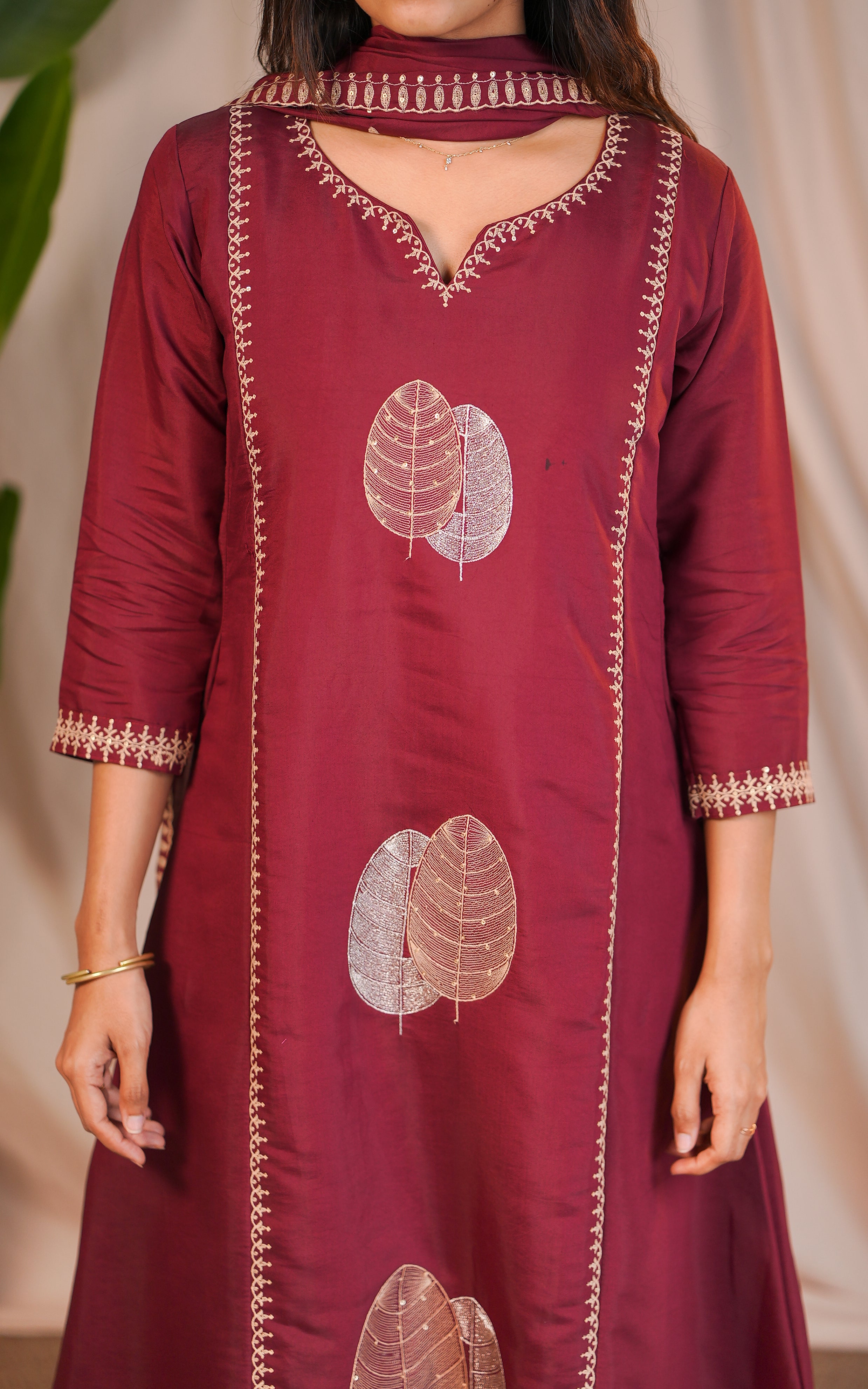 Leafora B (Kurti+Dupatta)