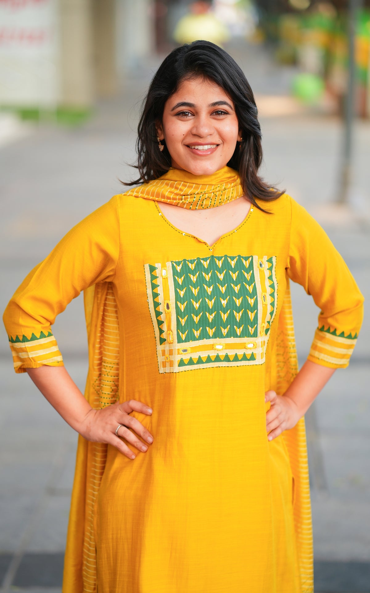 Parimala Handblock (Kurti+Pant+Dupatta)