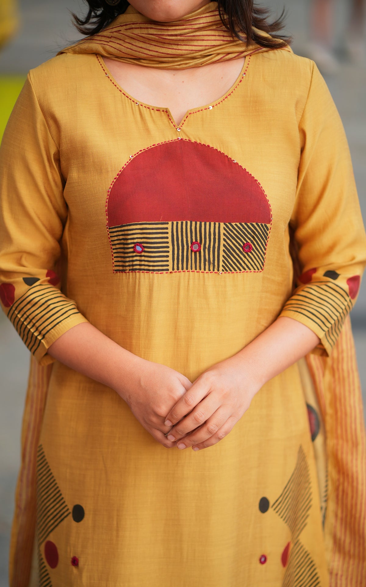 Bhavanathi Handblock (Kurti+Pant+Dupatta)