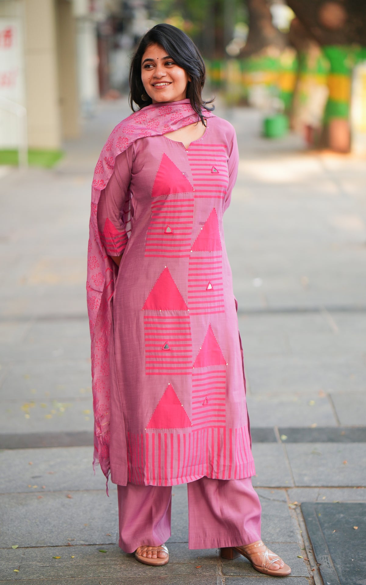 Nilaani Handblock (Kurti+Pant+Dupatta)