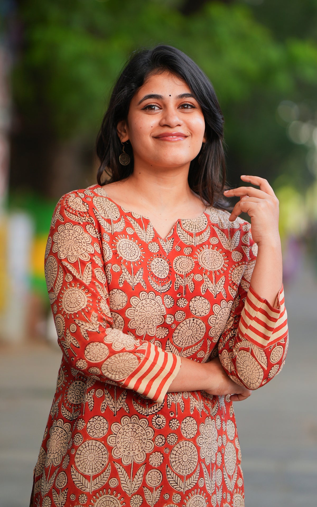 Indie Handblock Rust (Kurti+Pant)