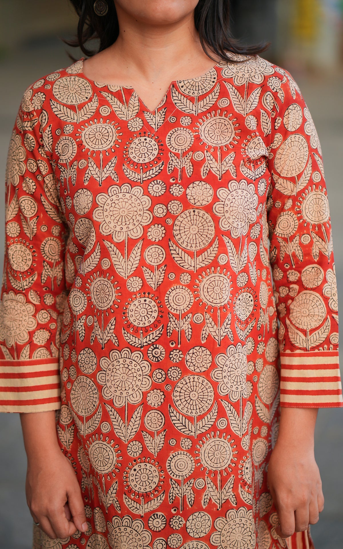 Indie Handblock Rust (Kurti+Pant)