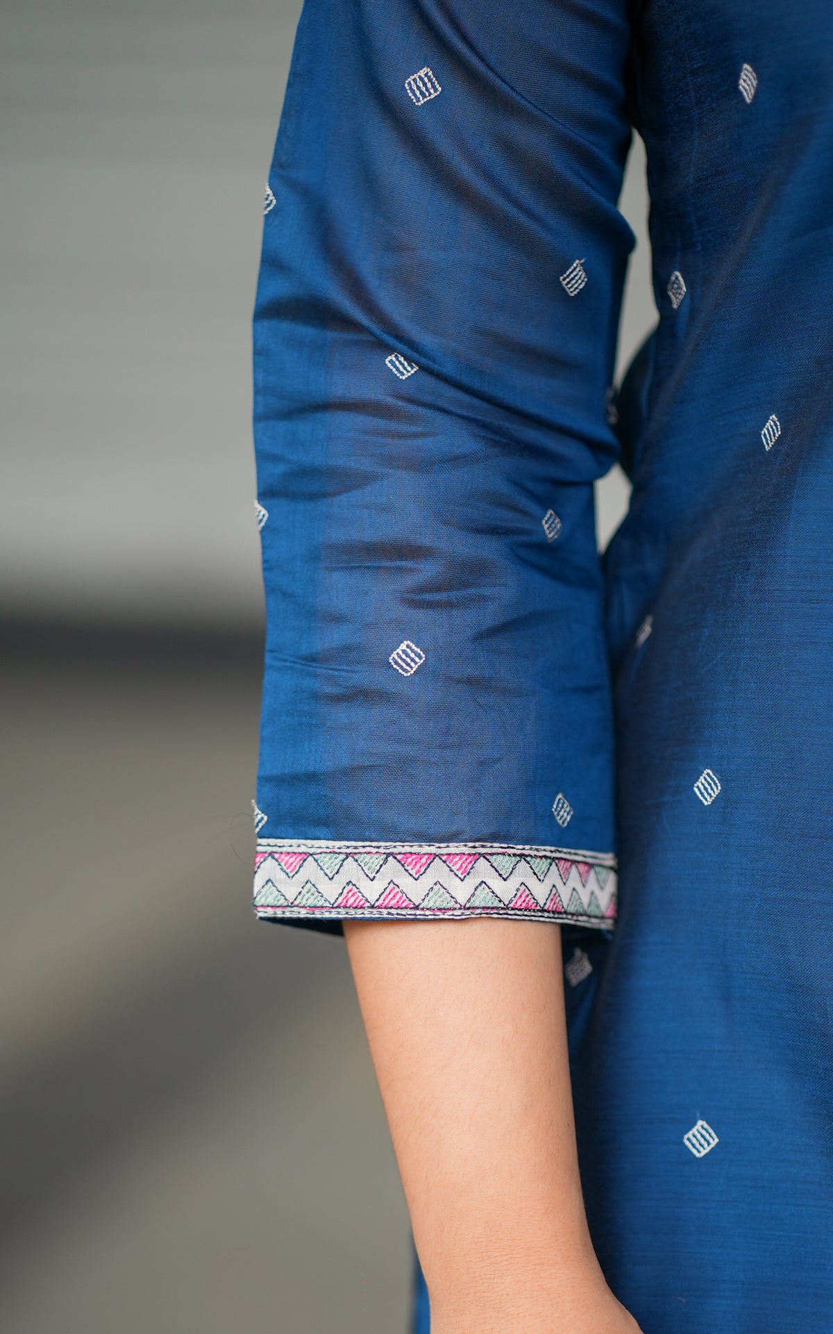 Nathira Navy Blue (Kurti+Pant+Dupatta)
