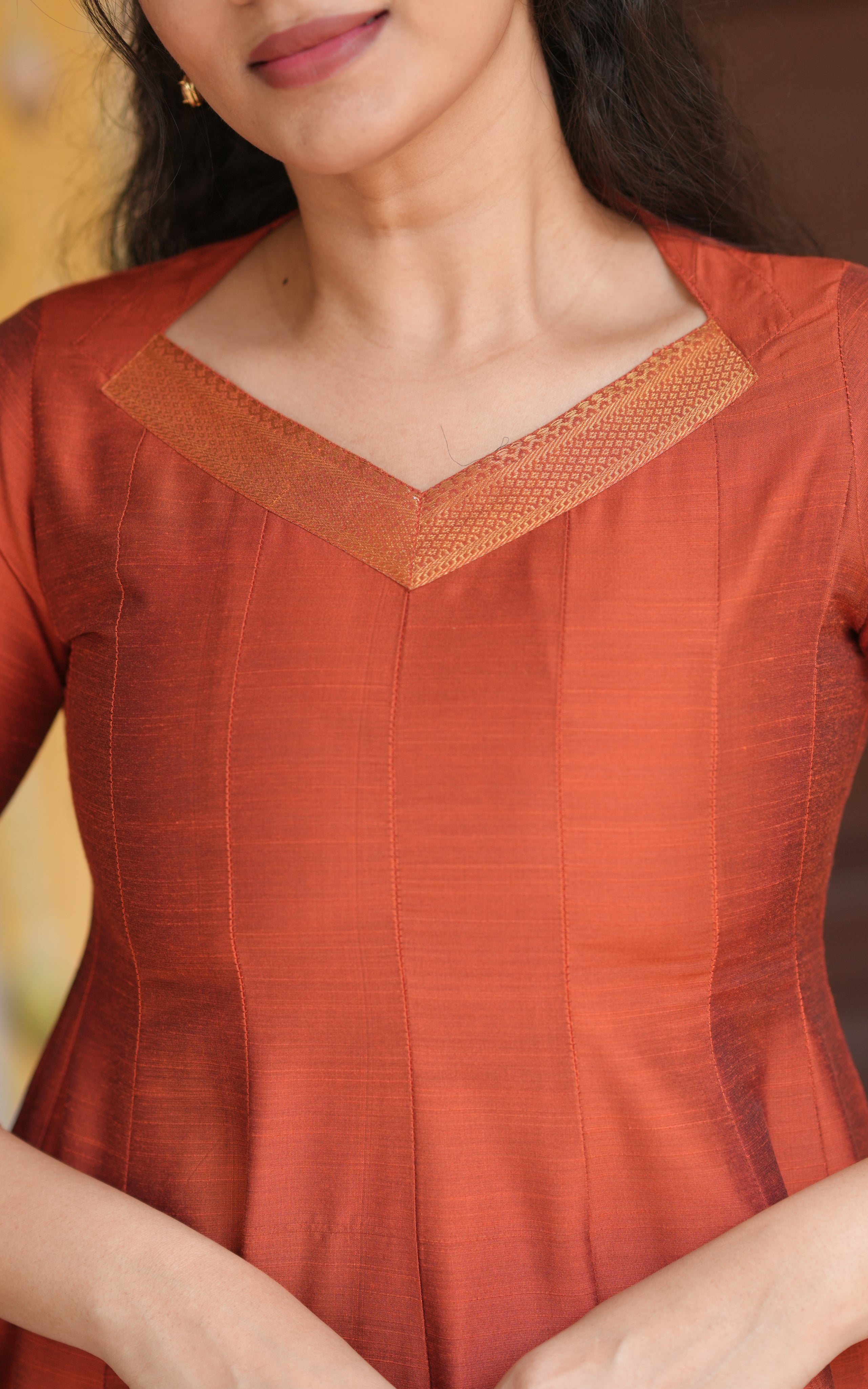 3/4th-sleeve Anarkali kurti
