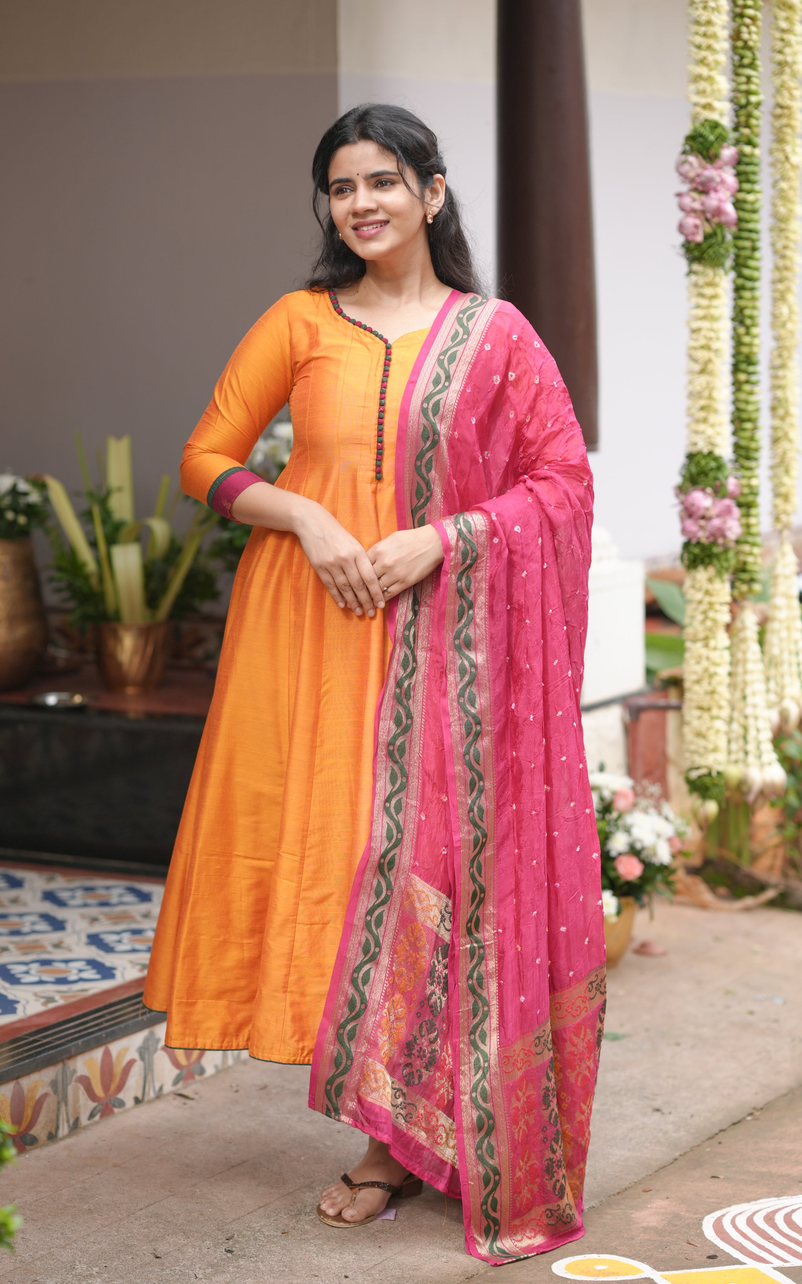 Silk Anarkali for festive season