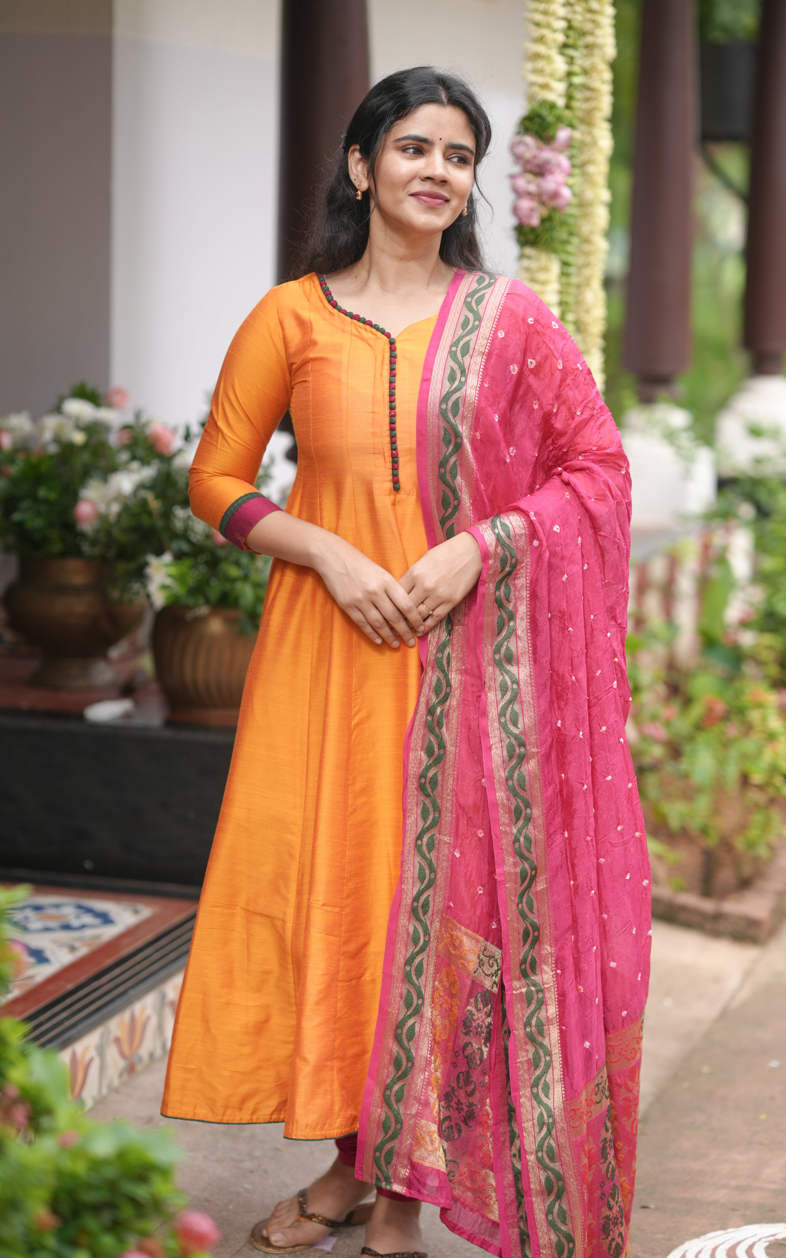 Designer Anarkali with dupatta