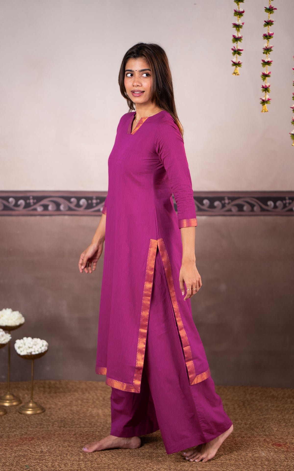 Vintage Set C (Kurti+Pant+Dupatta)