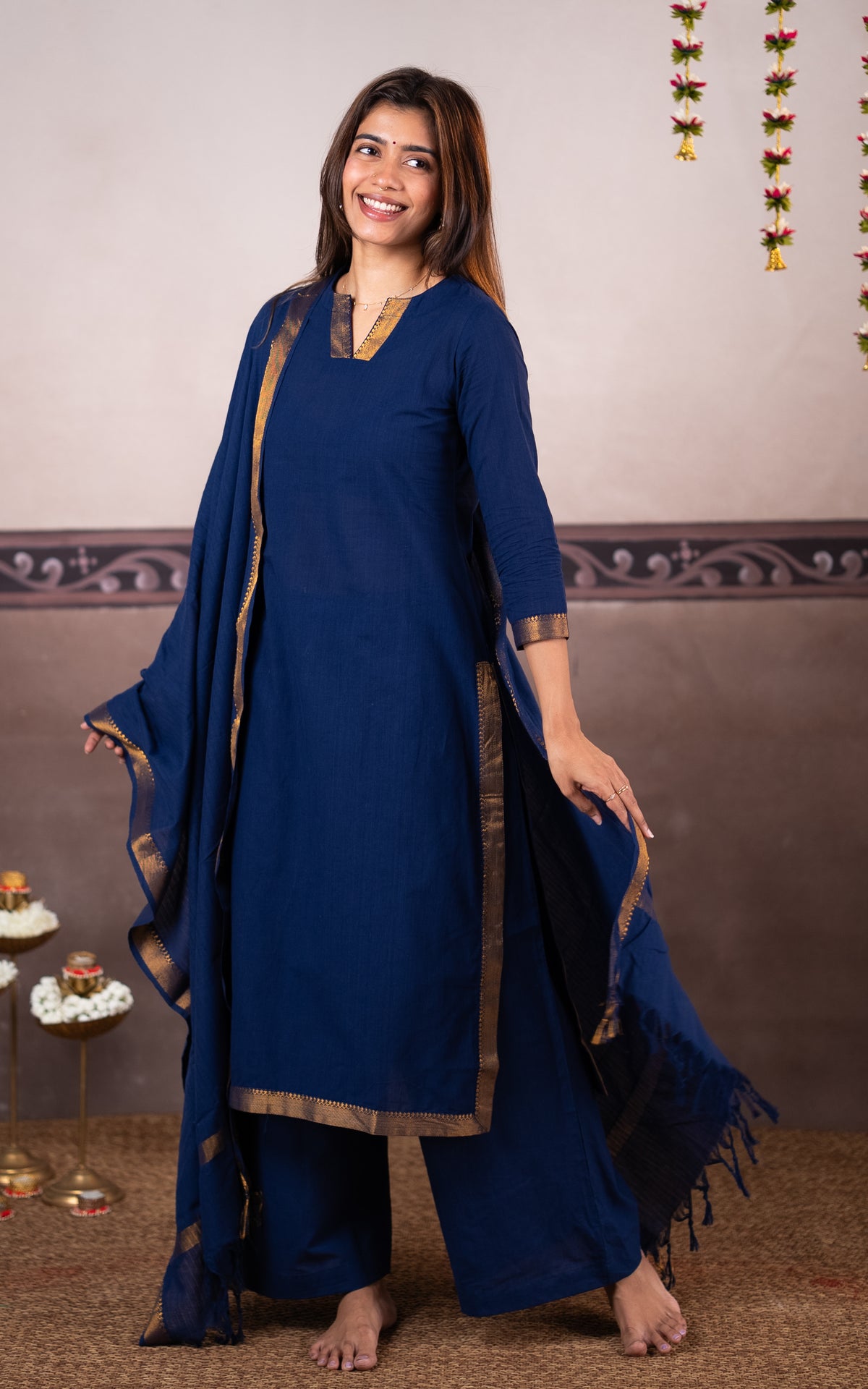 Vintage Set B (Kurti+Pant+Dupatta)