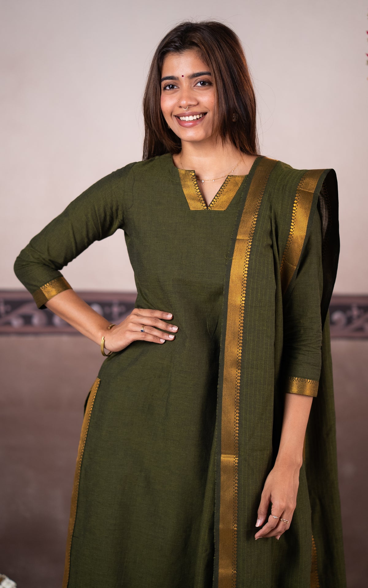 Vintage Set D (Kurti+Pant+Dupatta)