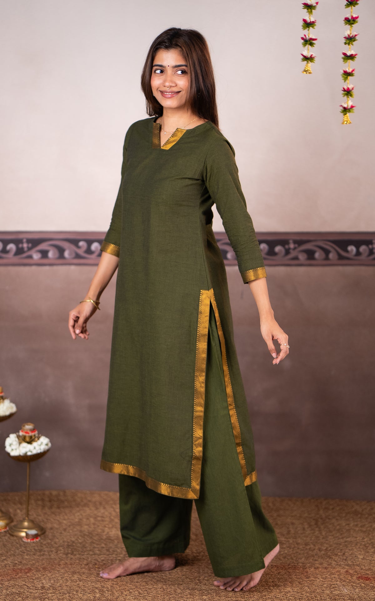 Vintage Set D (Kurti+Pant+Dupatta)