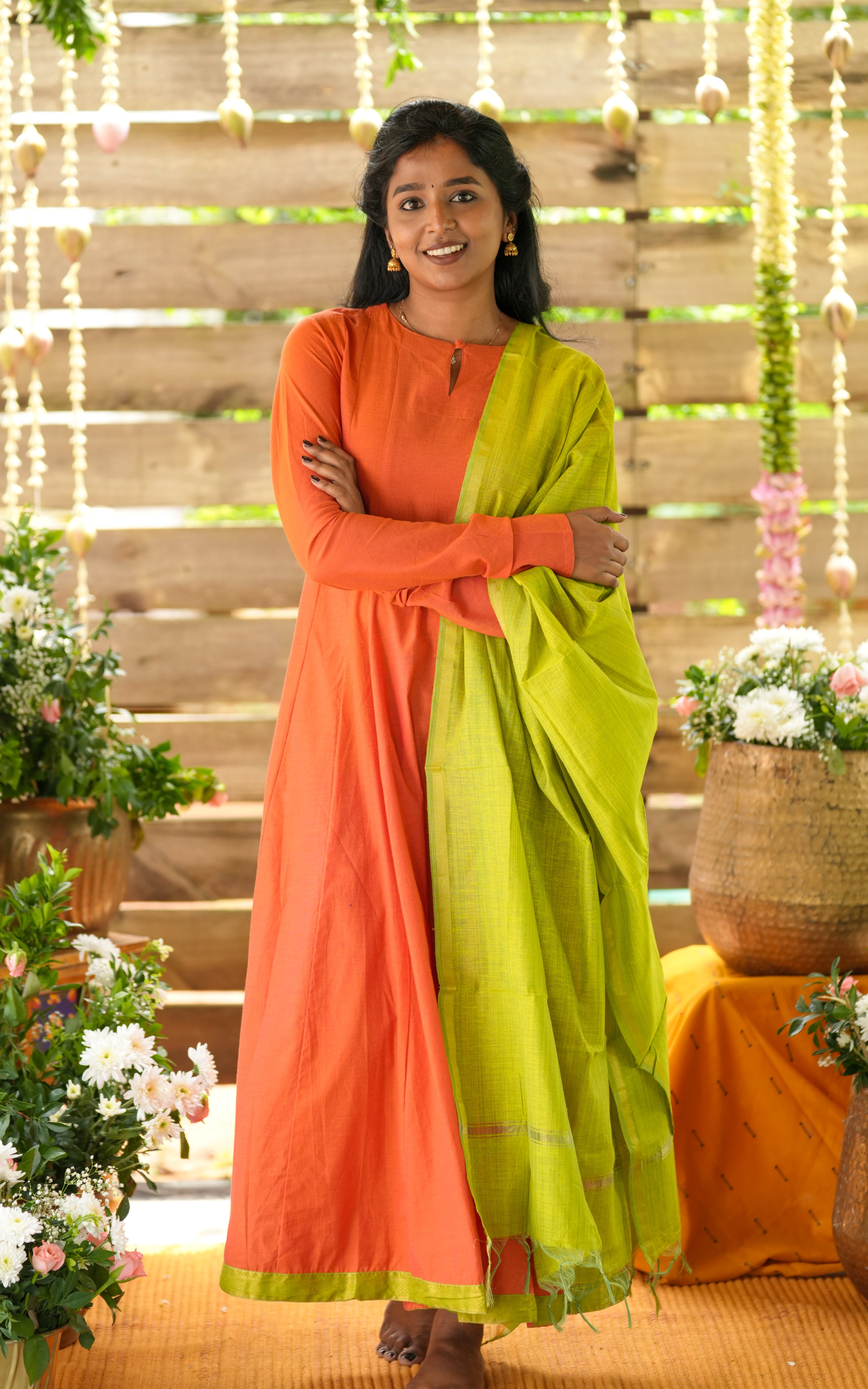 Inspired by Nayanthara’s traditional outfit in Annapoorani.

