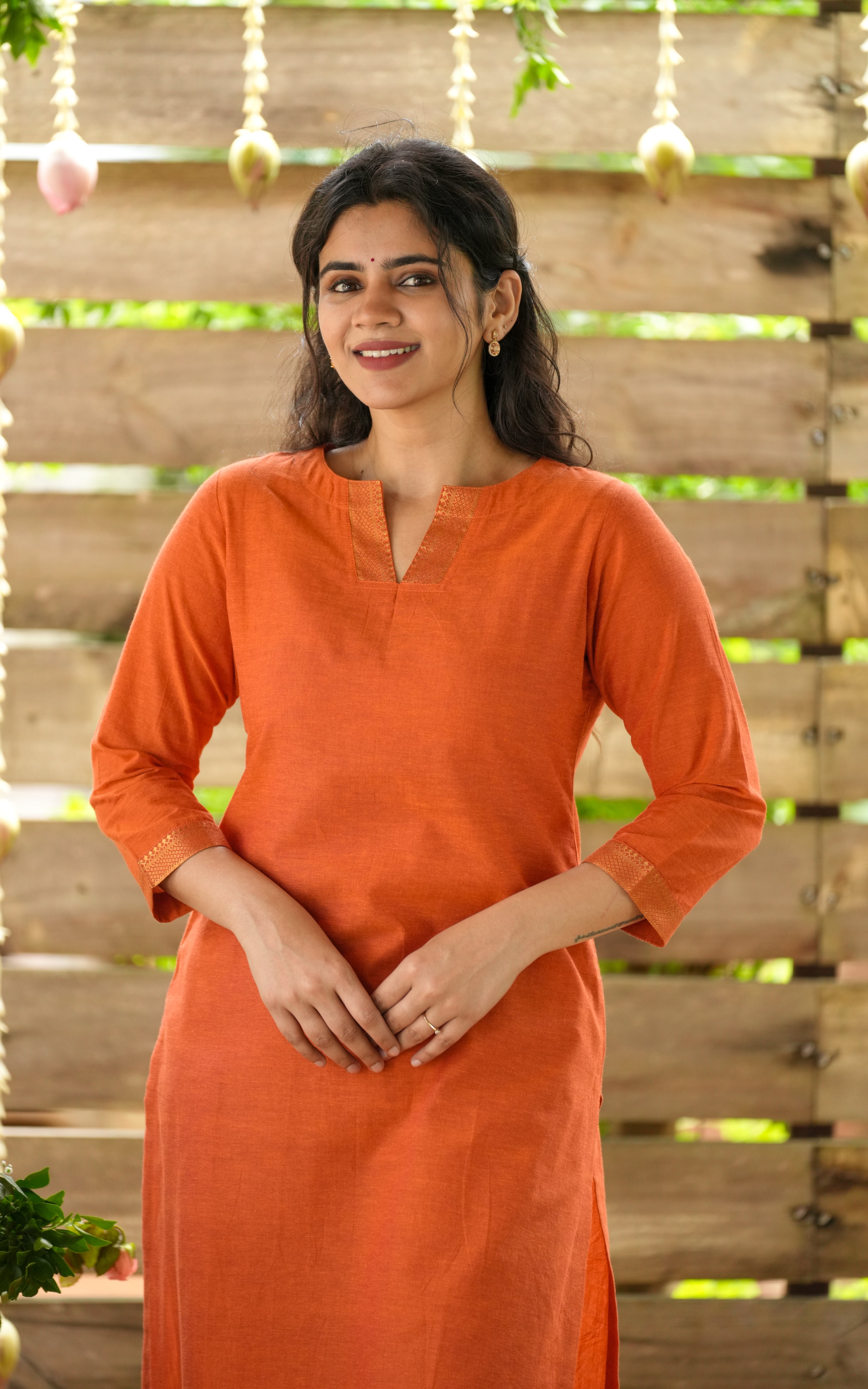 Straight Cut Kurti with Side Slit 