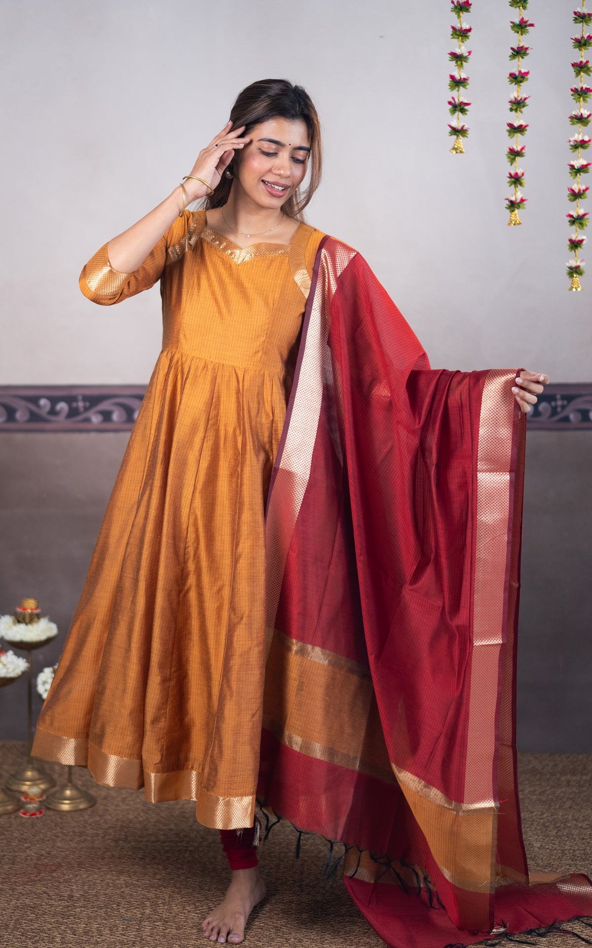 Geethanjali  Mustard (Kurti+Dupatta)