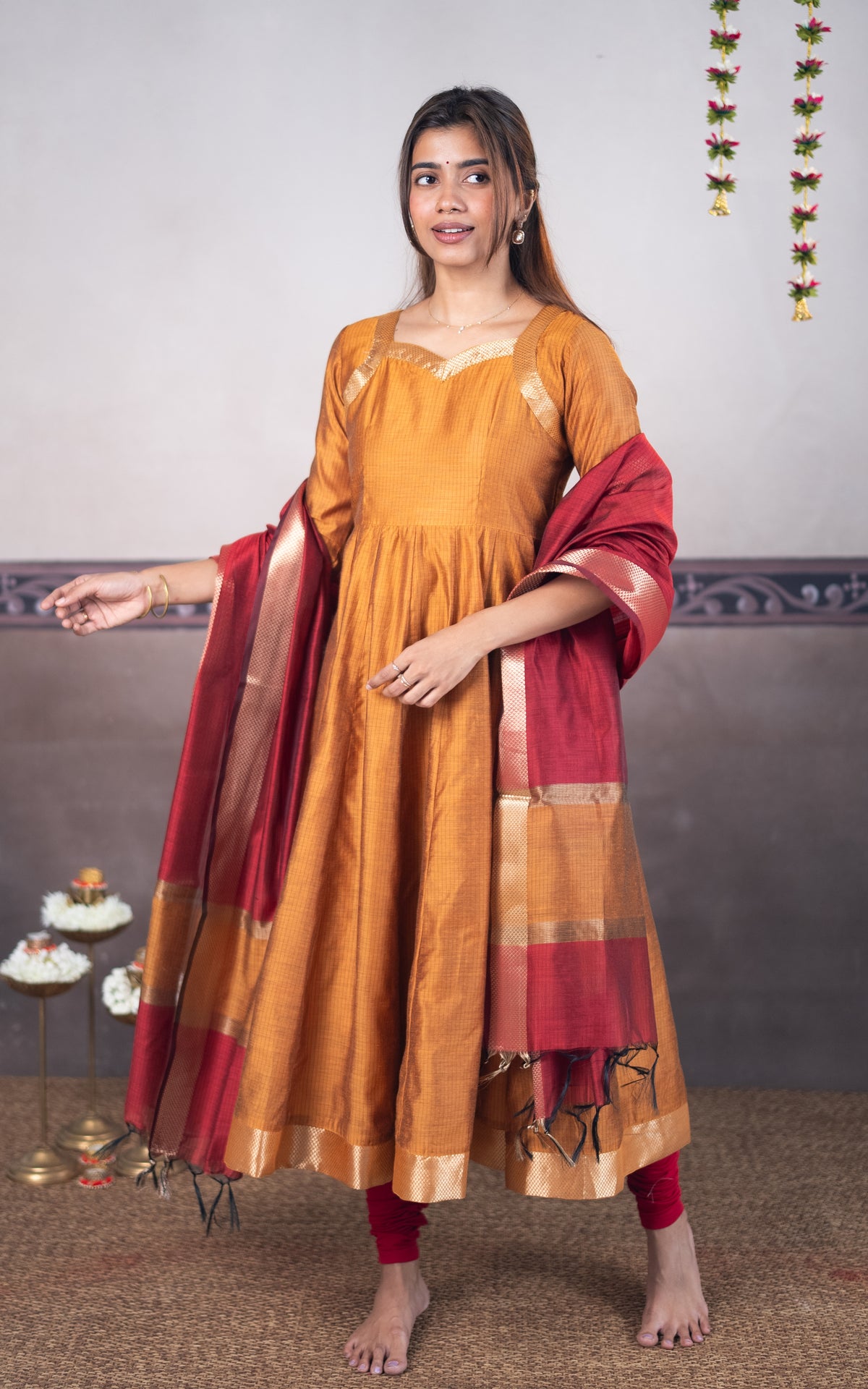 Geethanjali  Mustard (Kurti+Dupatta)