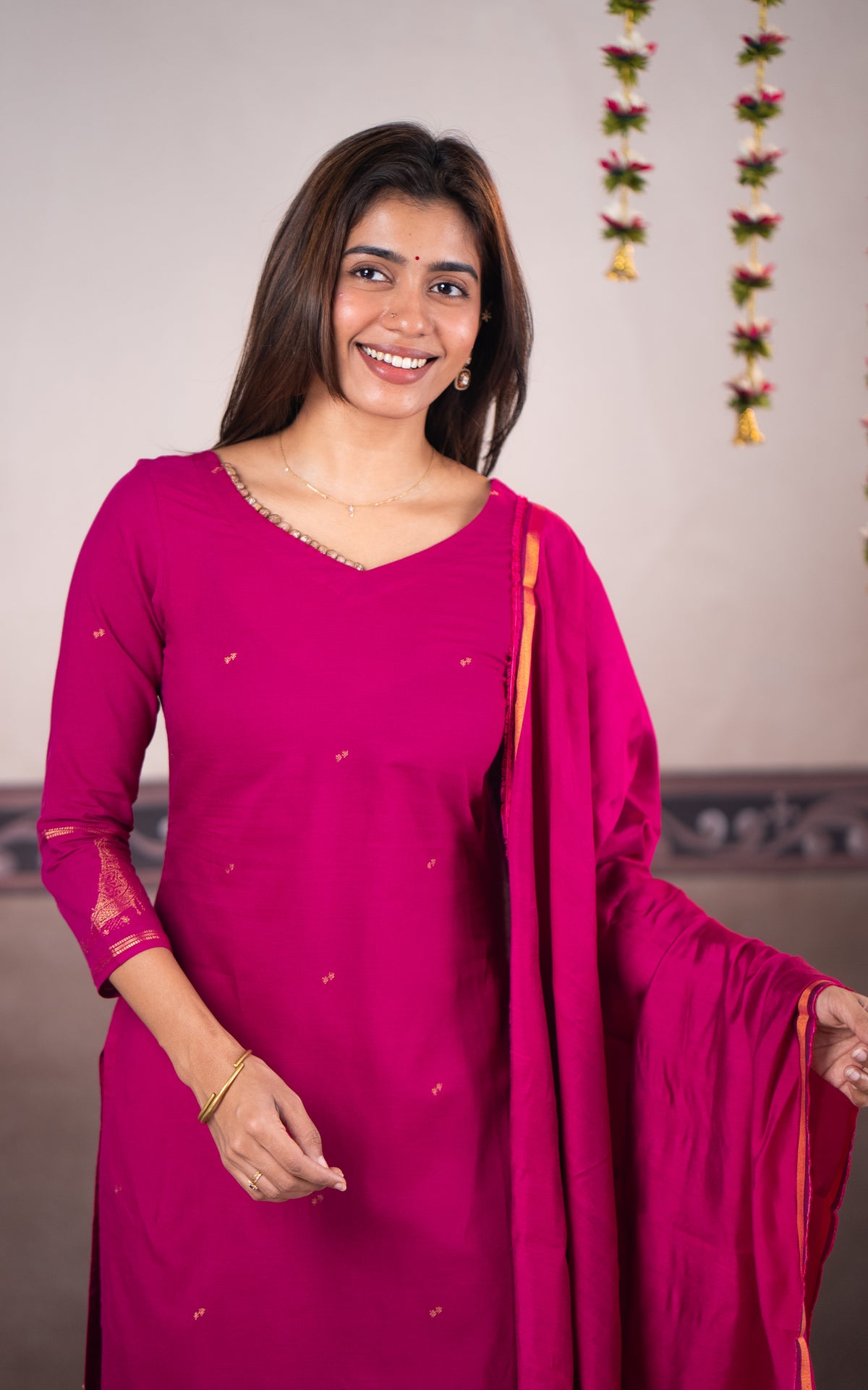 Paingili Pink (Kurti+Dupatta)