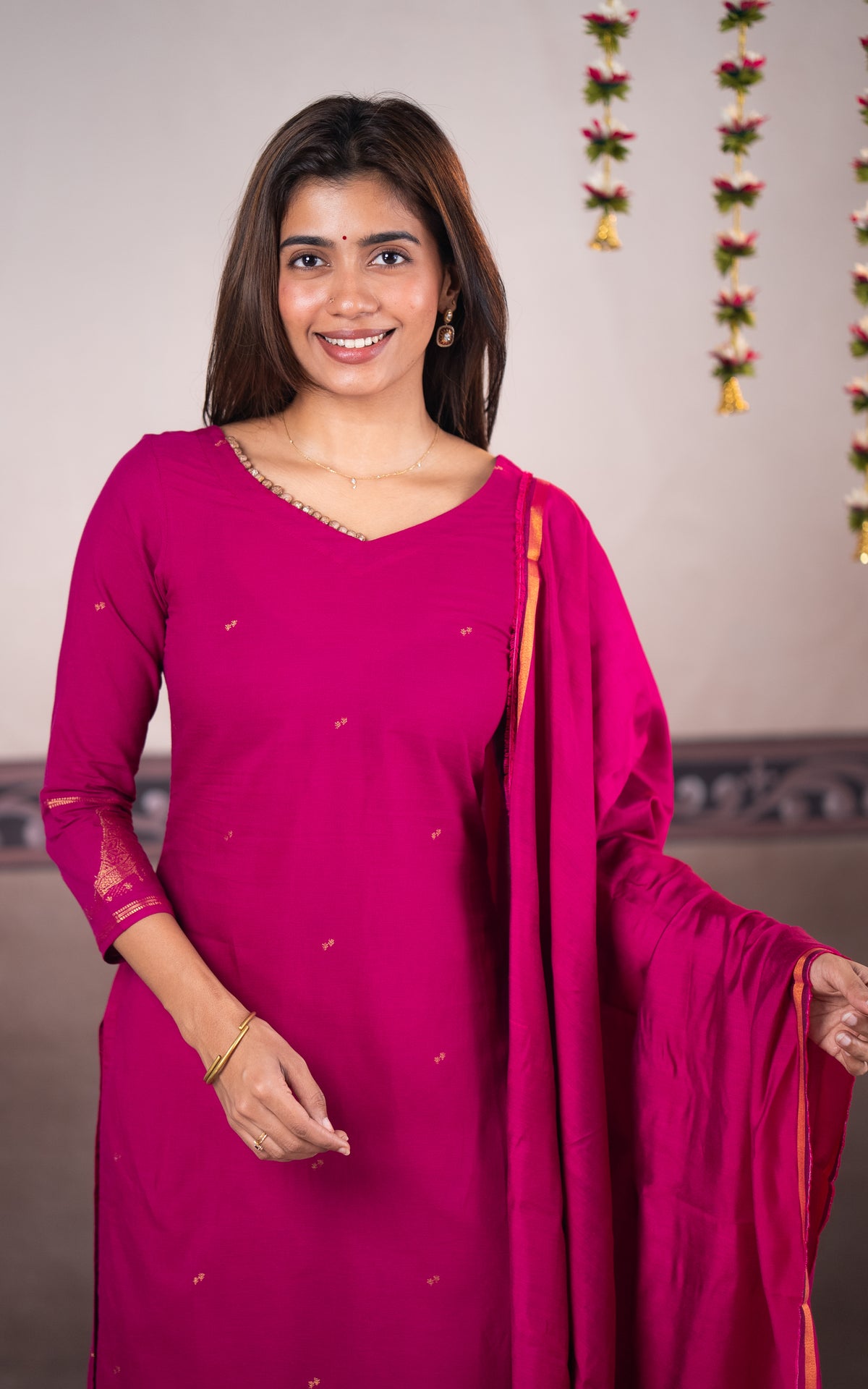 Paingili Pink (Kurti+Dupatta)