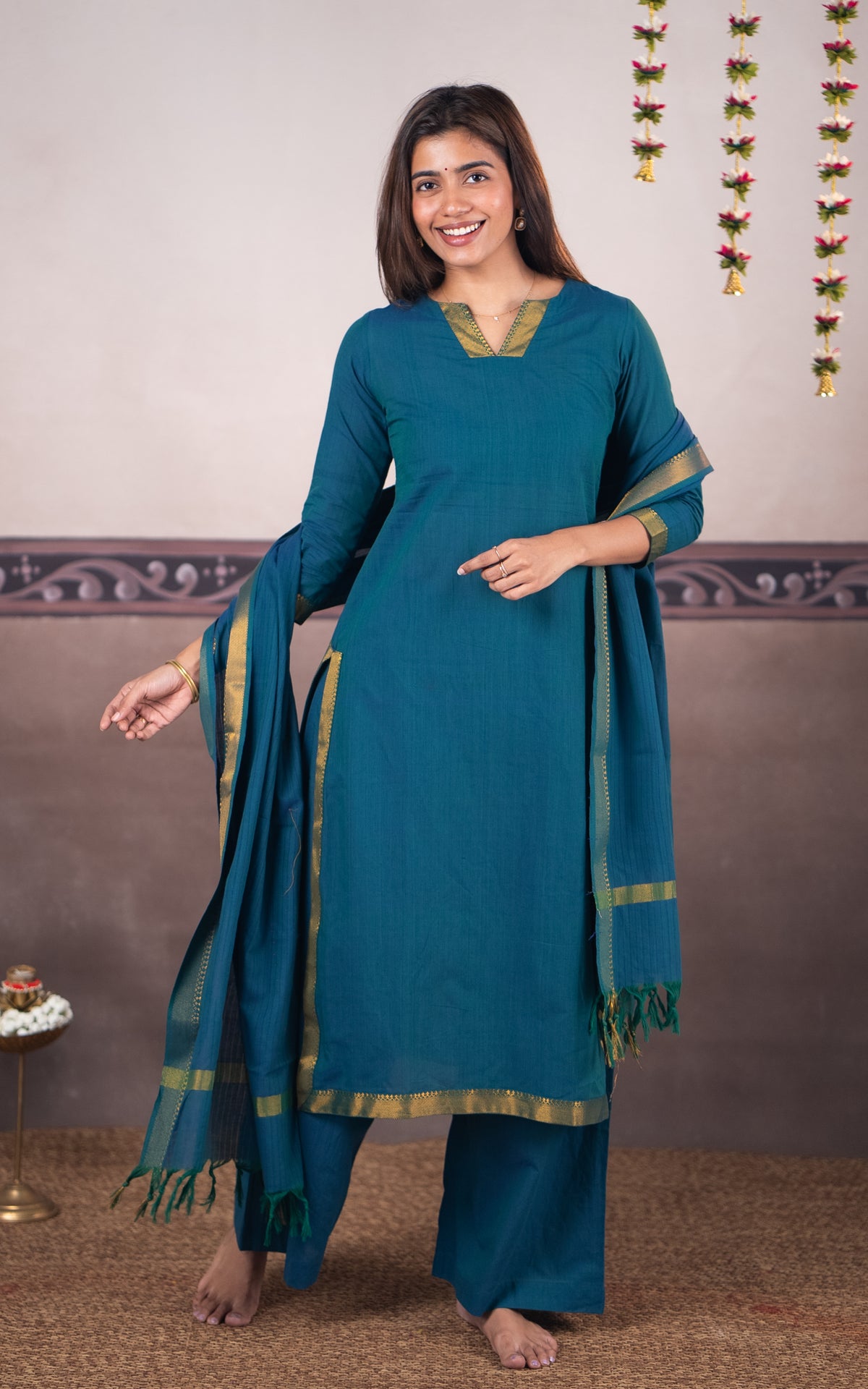 Vintage Set G (Kurti+Pant+Dupatta)