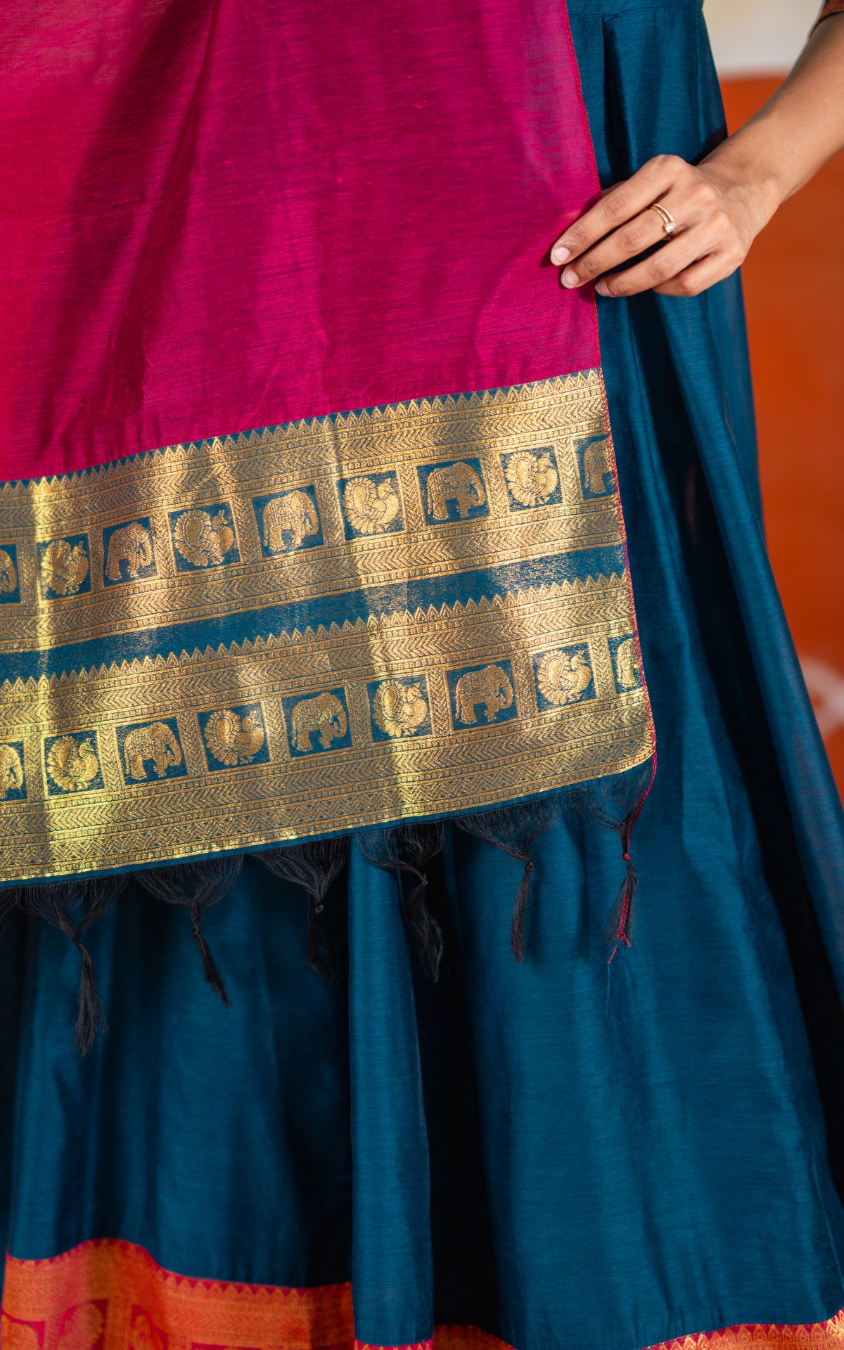 Vintage Vizha Kolam C (Kurti+Dupatta)