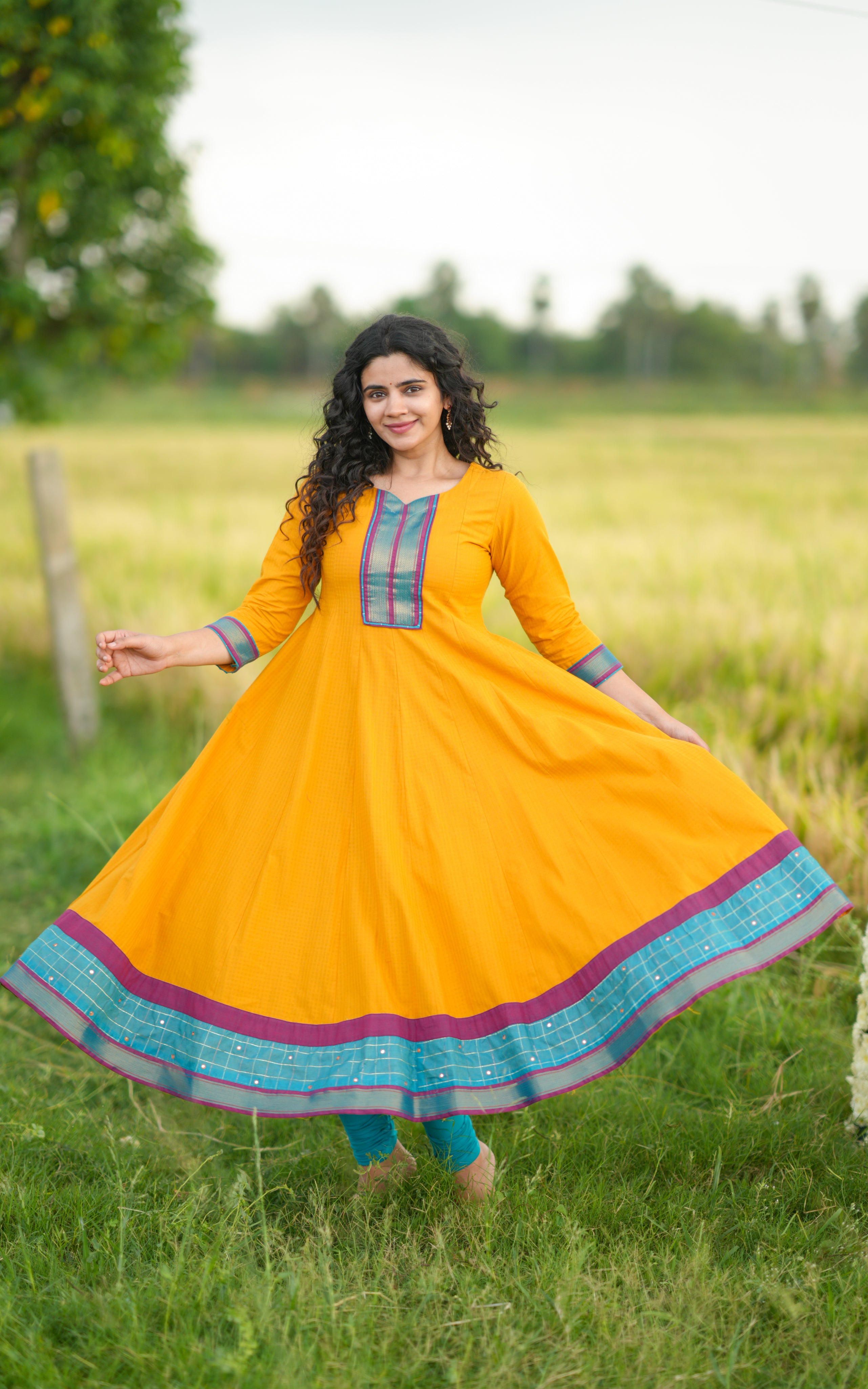 Cotton Anarkali for festive season
