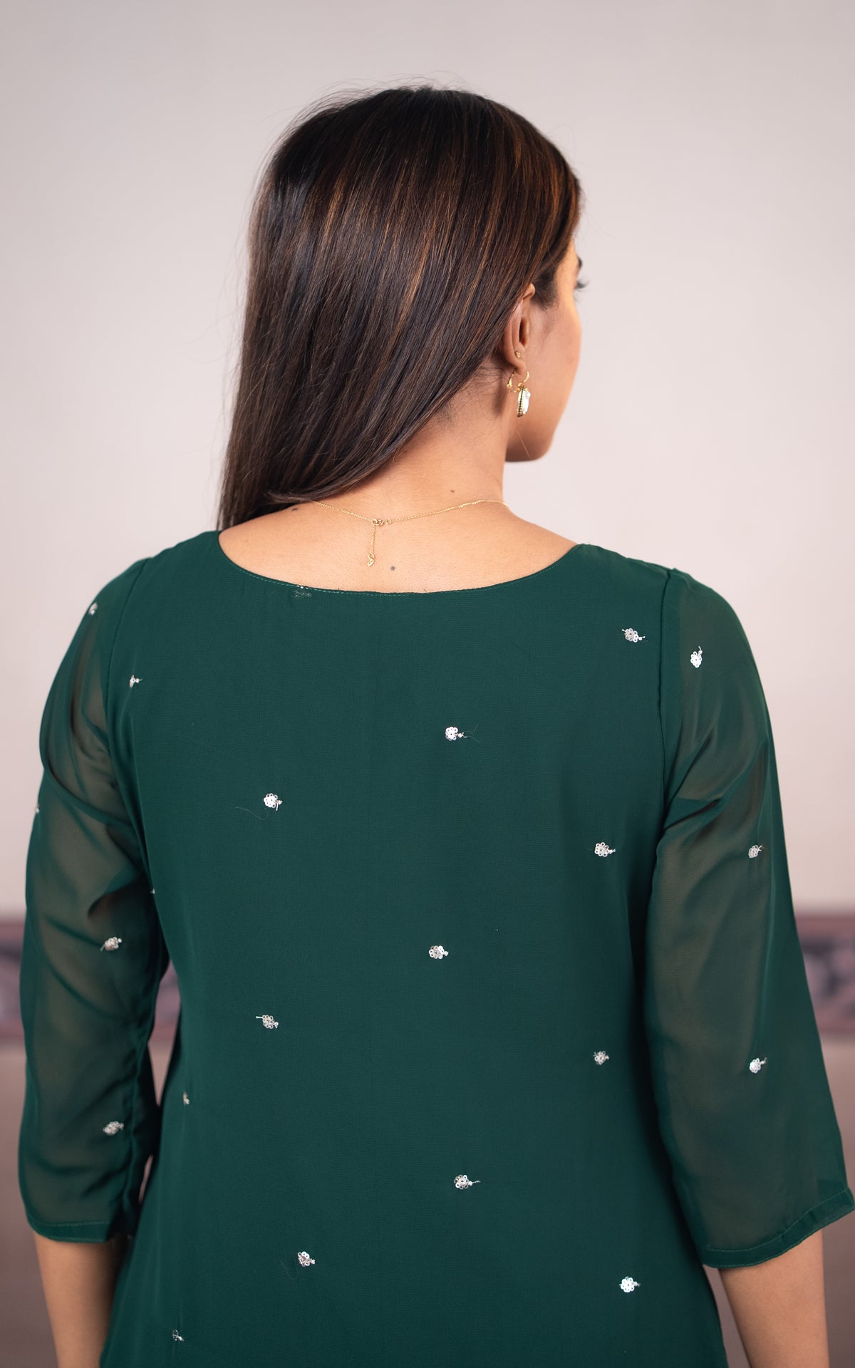Stonework Green (Kurti+Dupatta)