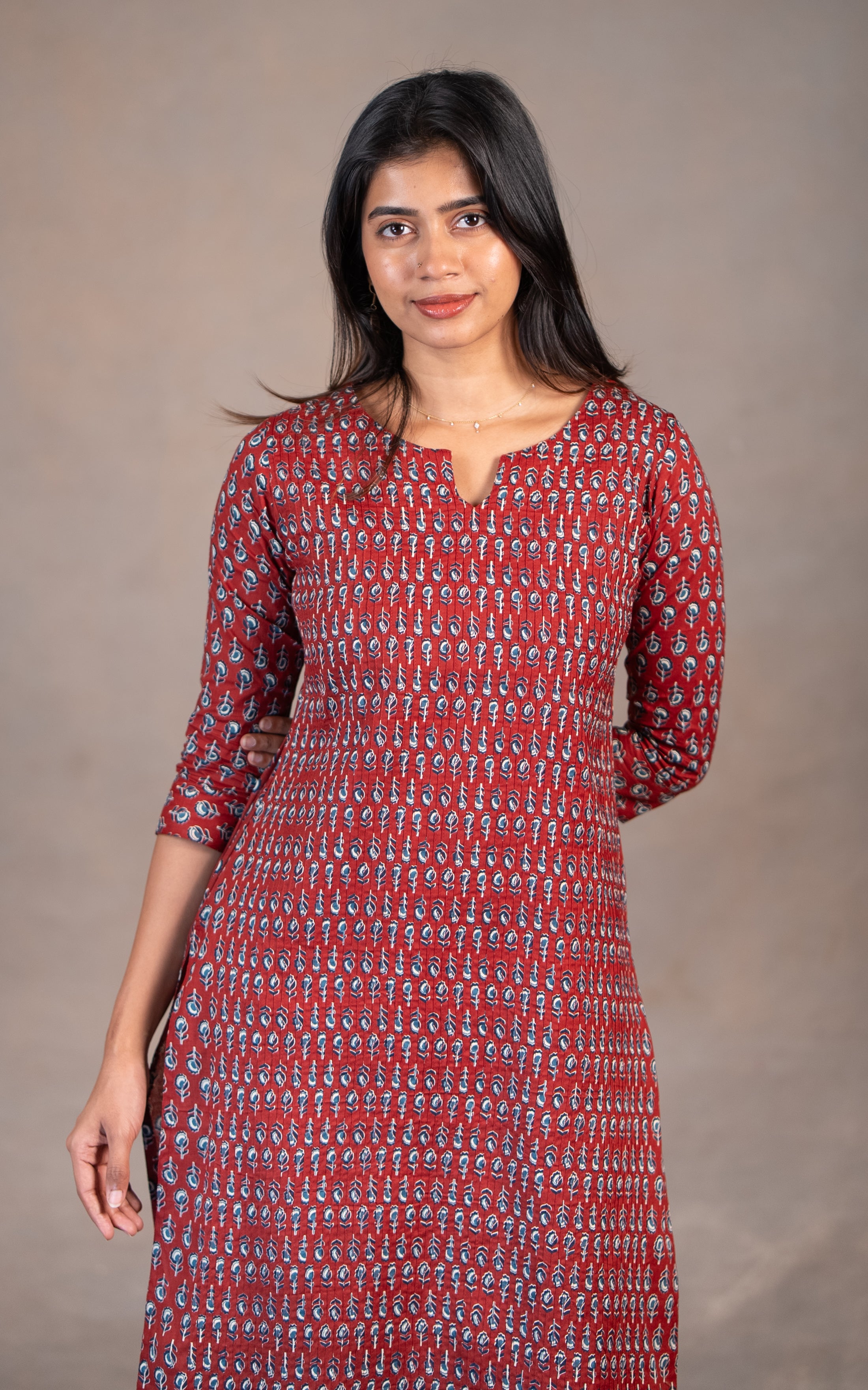 Ansha Maroon (Kurti+Pant)