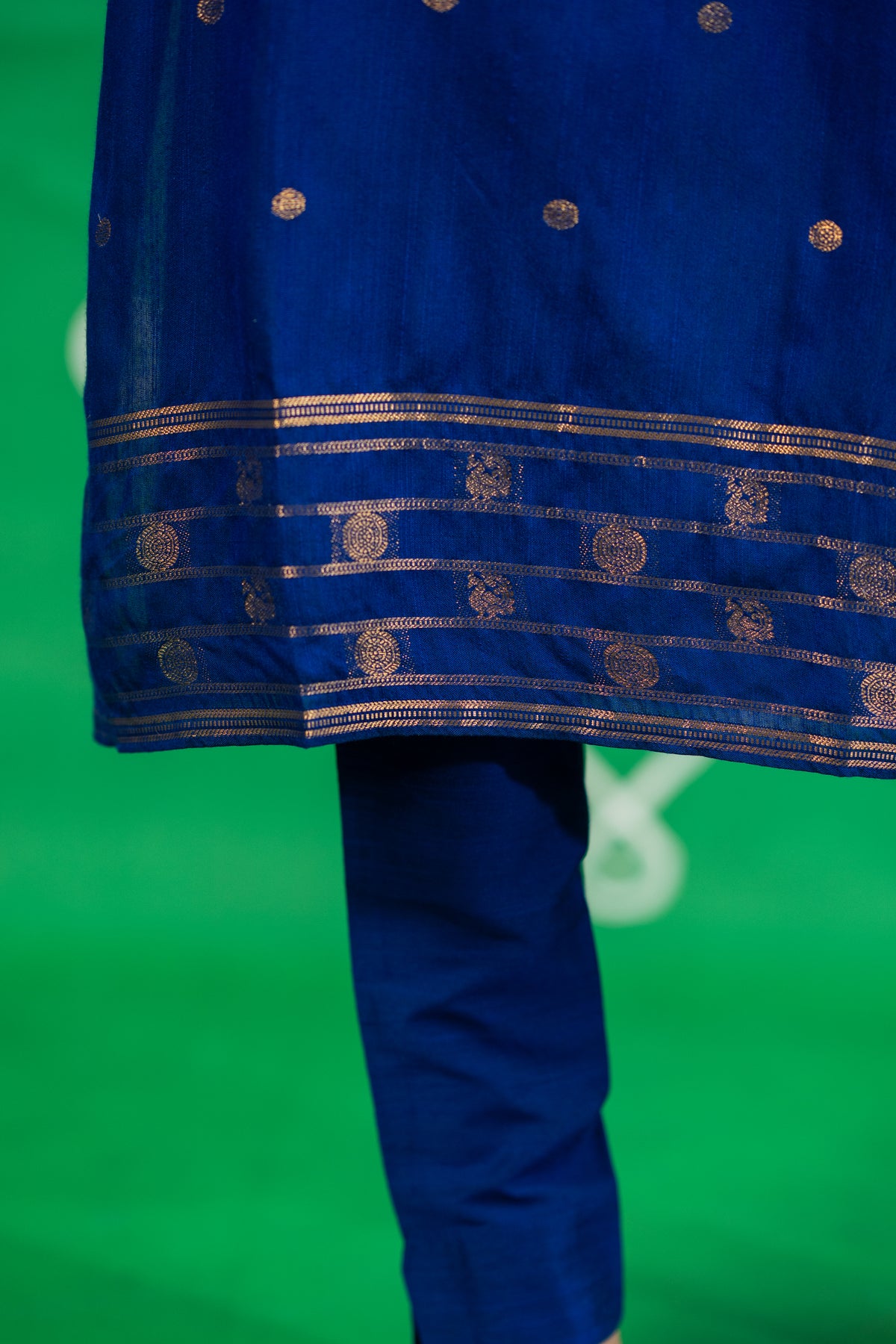 Rudra Mayil Border Royal Blue