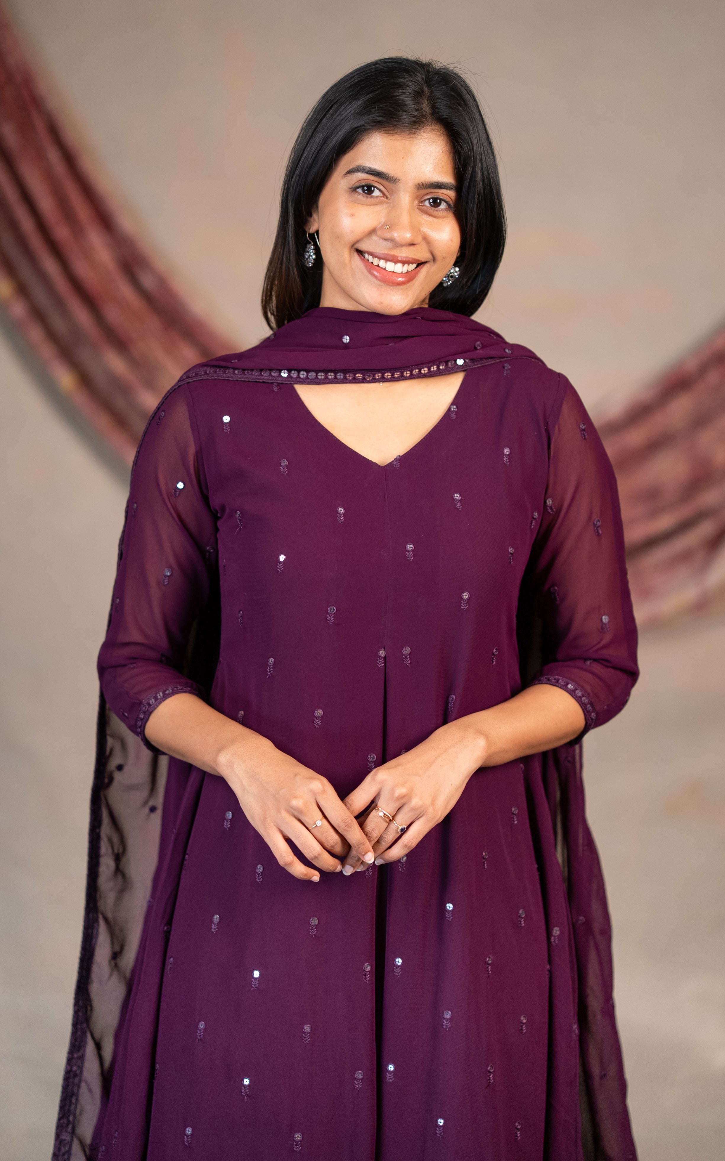Yatra Purple (Kurti+Dupatta)