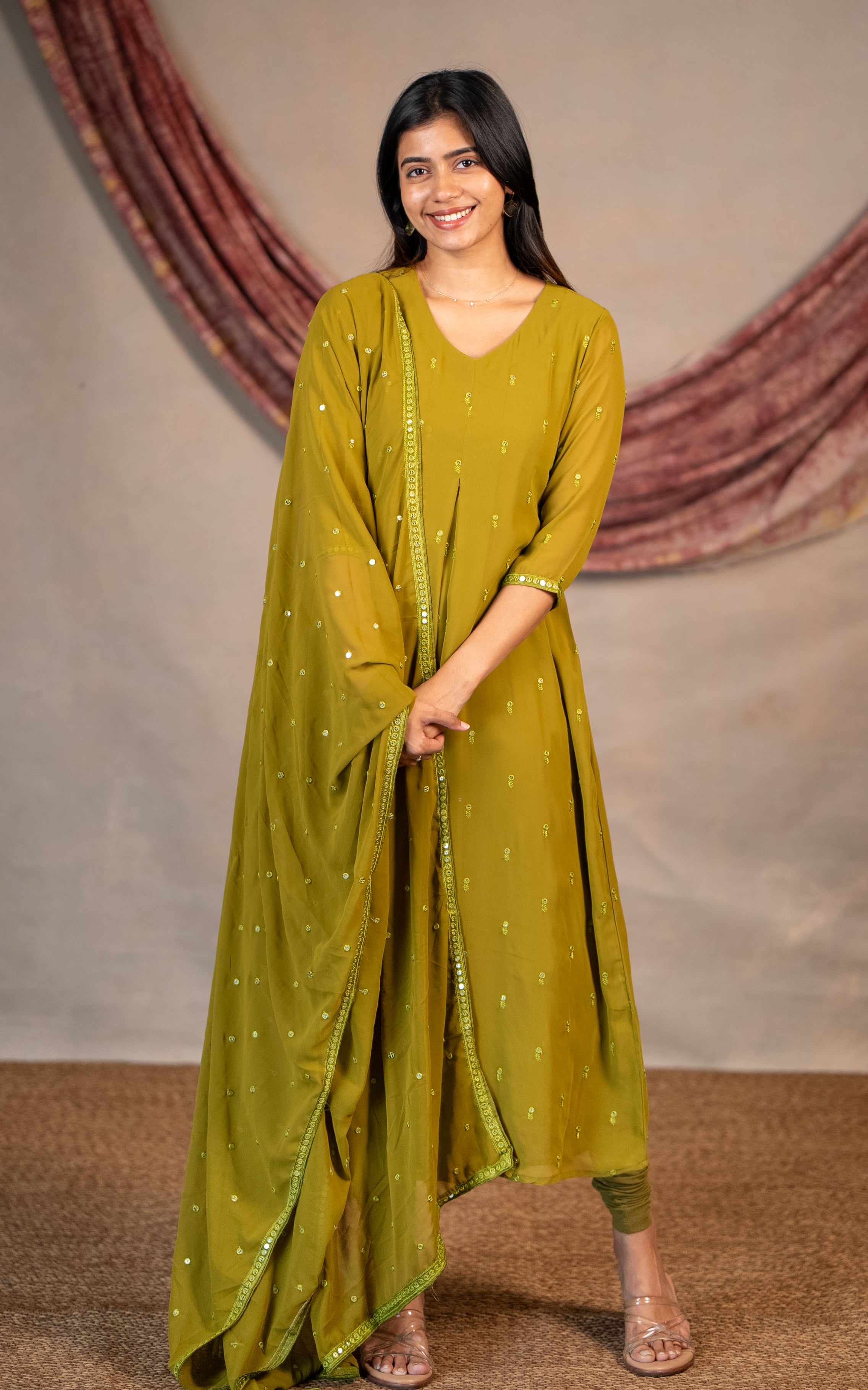 Yatra Mehandi Green (Kurti+Dupatta)