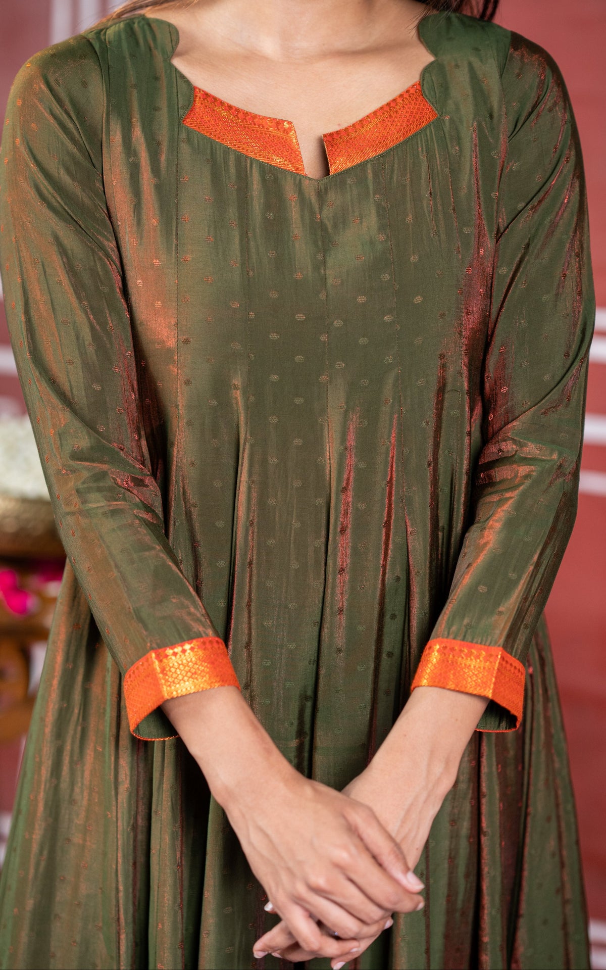 Navarathri Mehandi Green (Kurti+Dupatta)