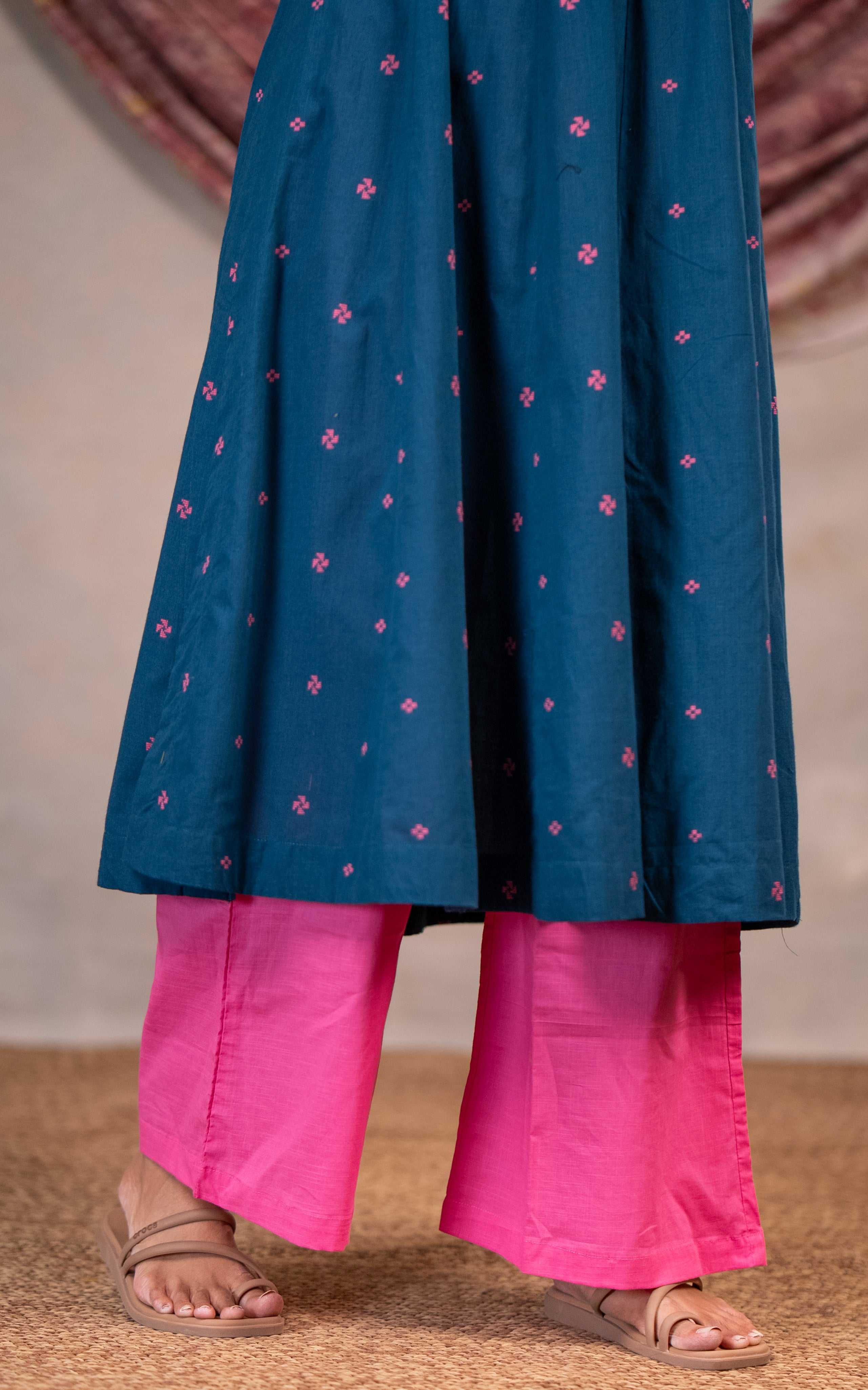 Traditional South Cotton Embroidered Kurti For Women