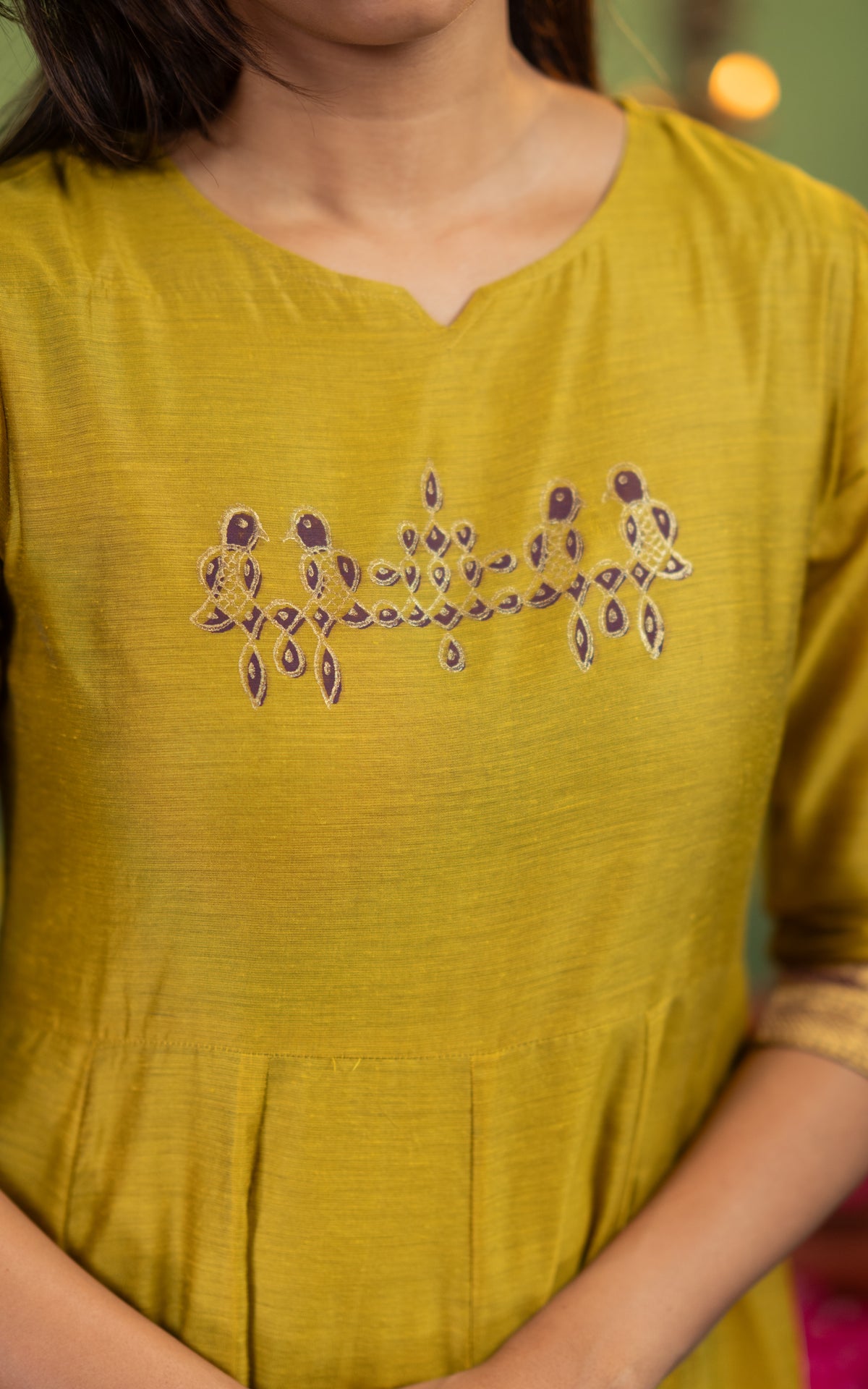 Vintage Vizha Kolam B (Kurti+Dupatta)
